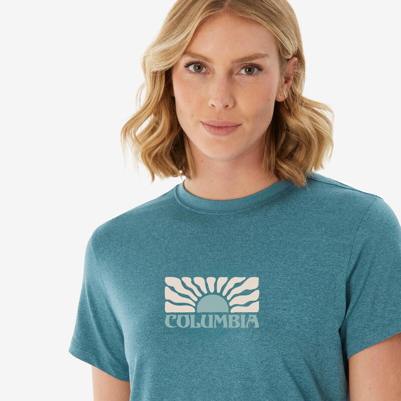 Tricou Columbia Drumeție Albastru Damă