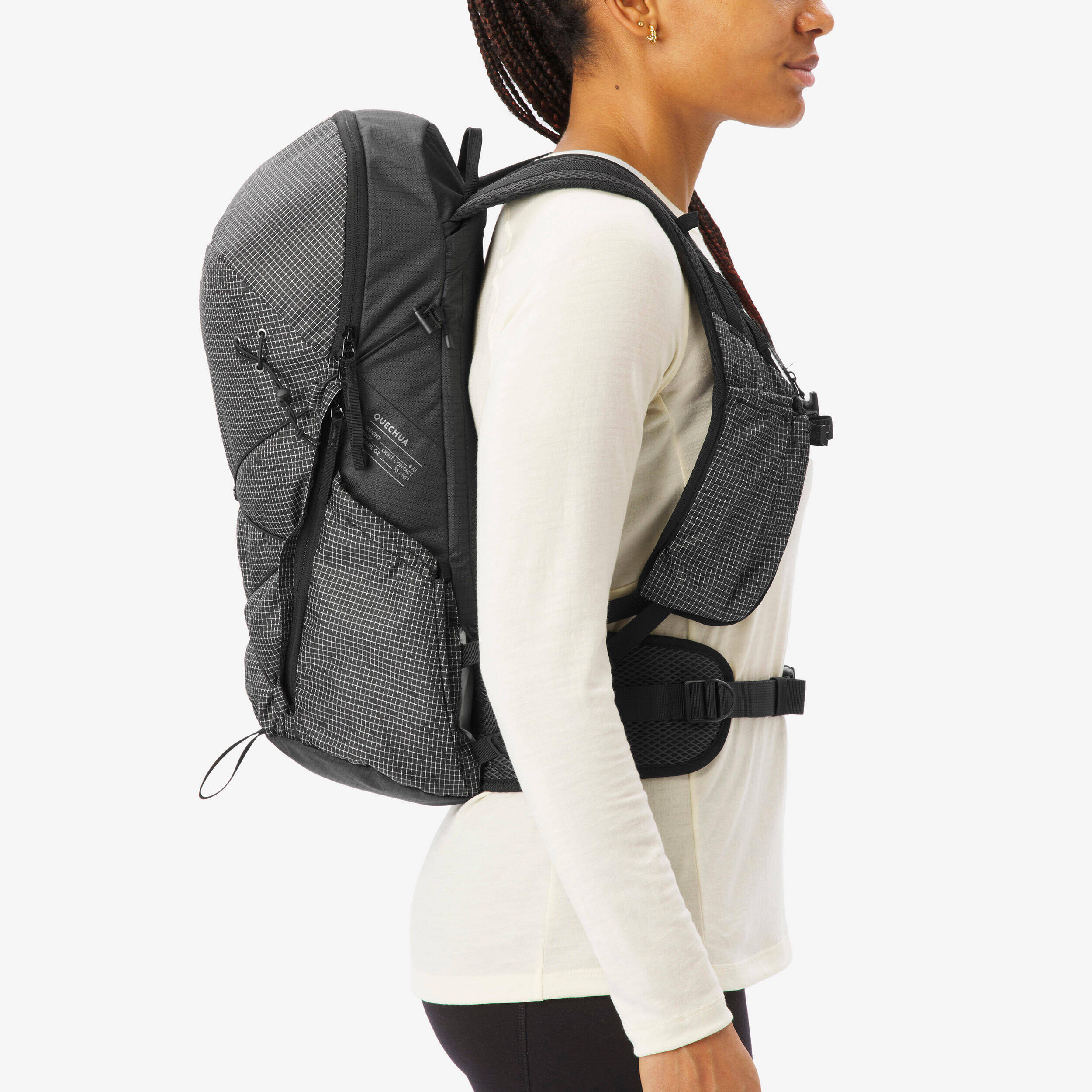 Hiking backpack MH500 LIGHT 15 L - Black -  3