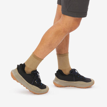 Черевики чоловічі NH500 для туризму водонепроникні сірі/бежеві