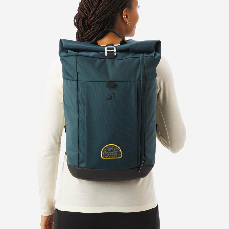 Rucsac Drumeție în natură 23L, Escape 500 Rolltop Verde