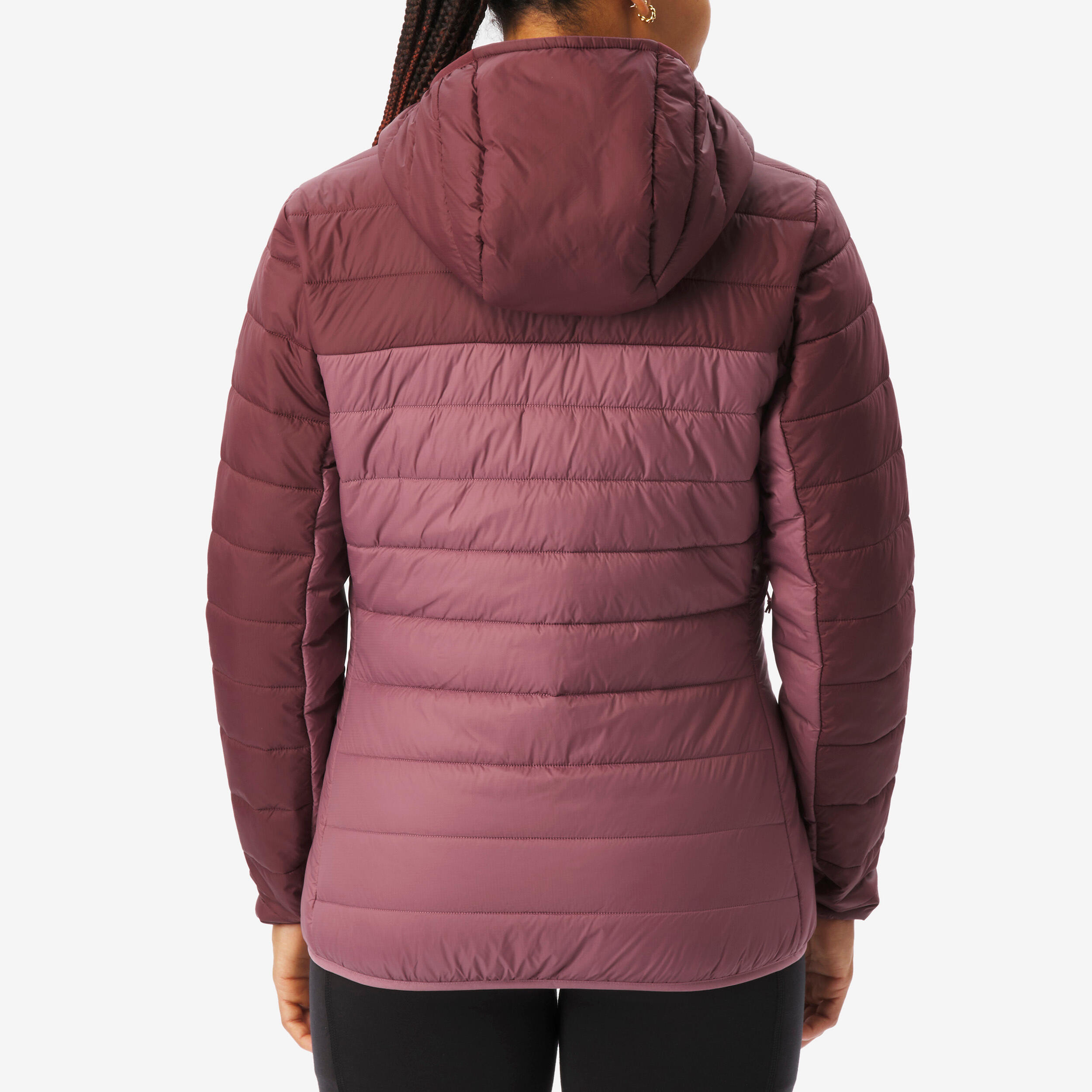 Doudoune de randonnée femme, MH500 violet 4/6