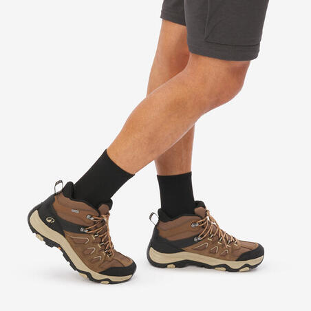 Черевики чоловічі MH500 для гірського туризму водонепроникні коричневі