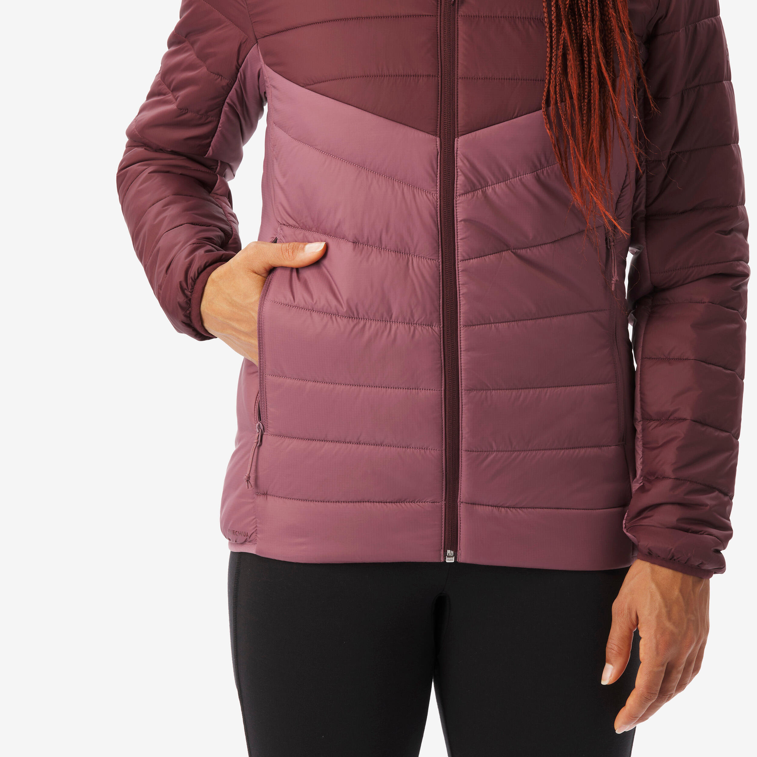 Doudoune de randonnée femme, MH500 violet 5/6