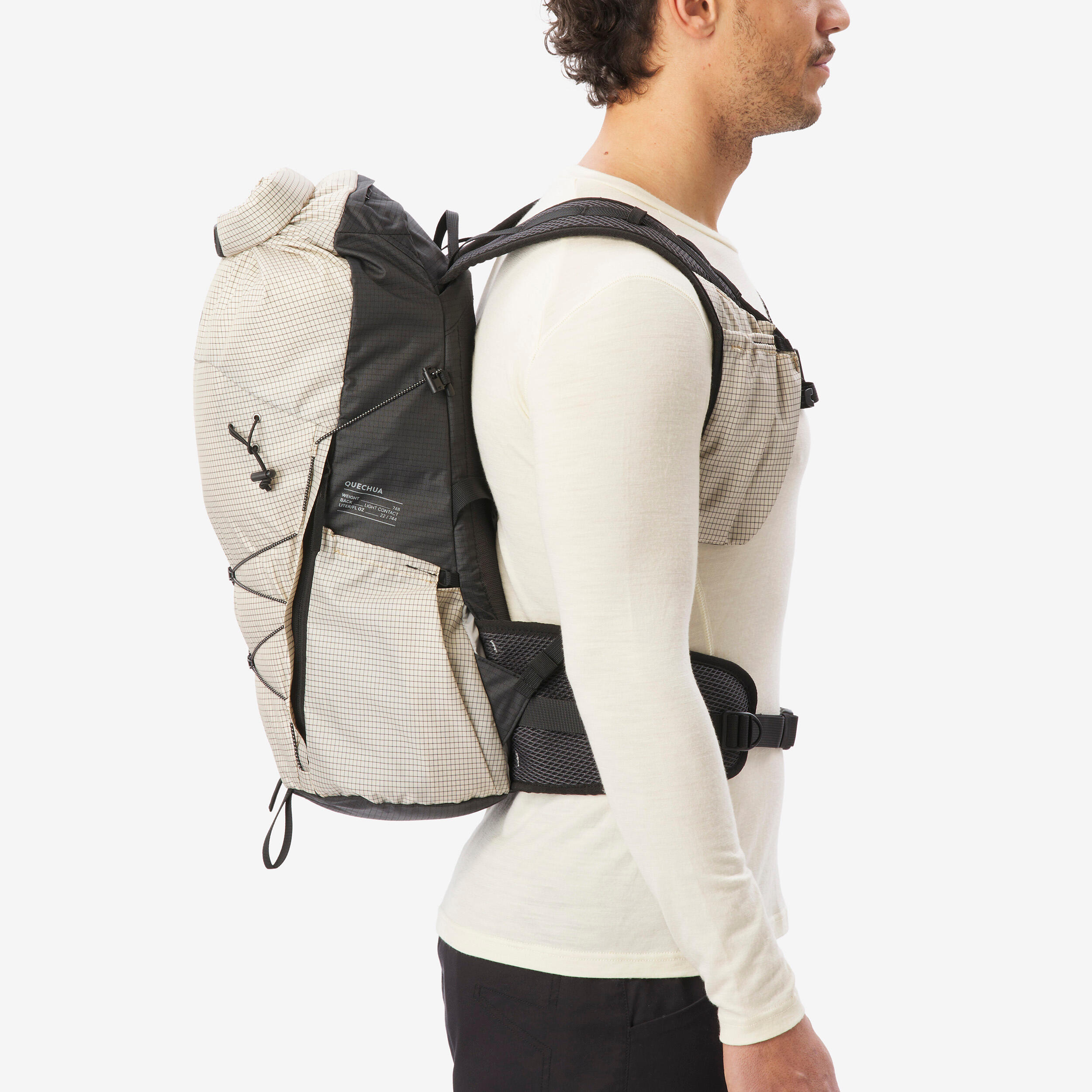 Sac à dos de randonnée montagne, MH500 LIGHT 22L beige 11/19