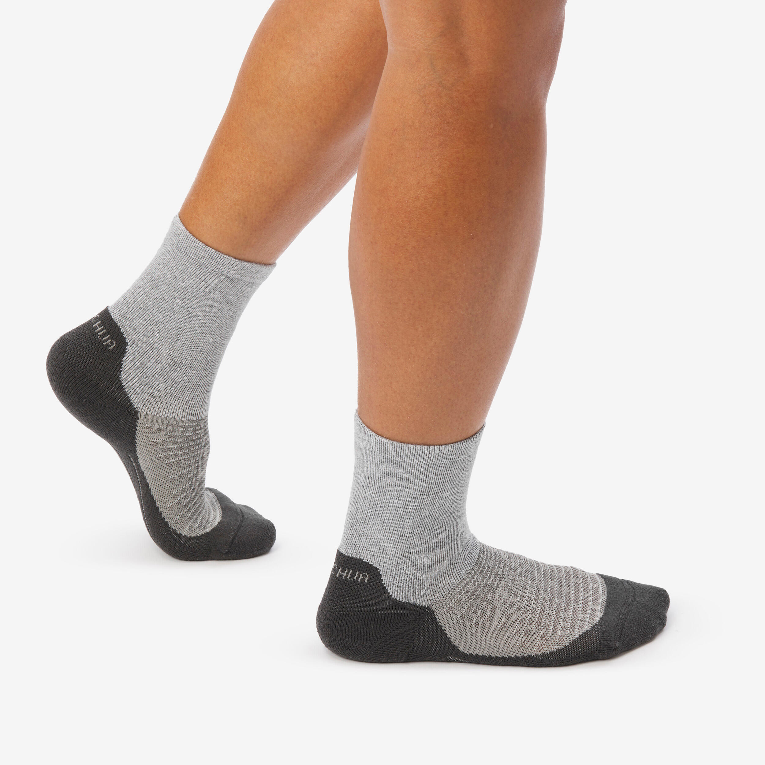 Chaussettes de randonnée hautes x2 paires, Hike 100 10/10