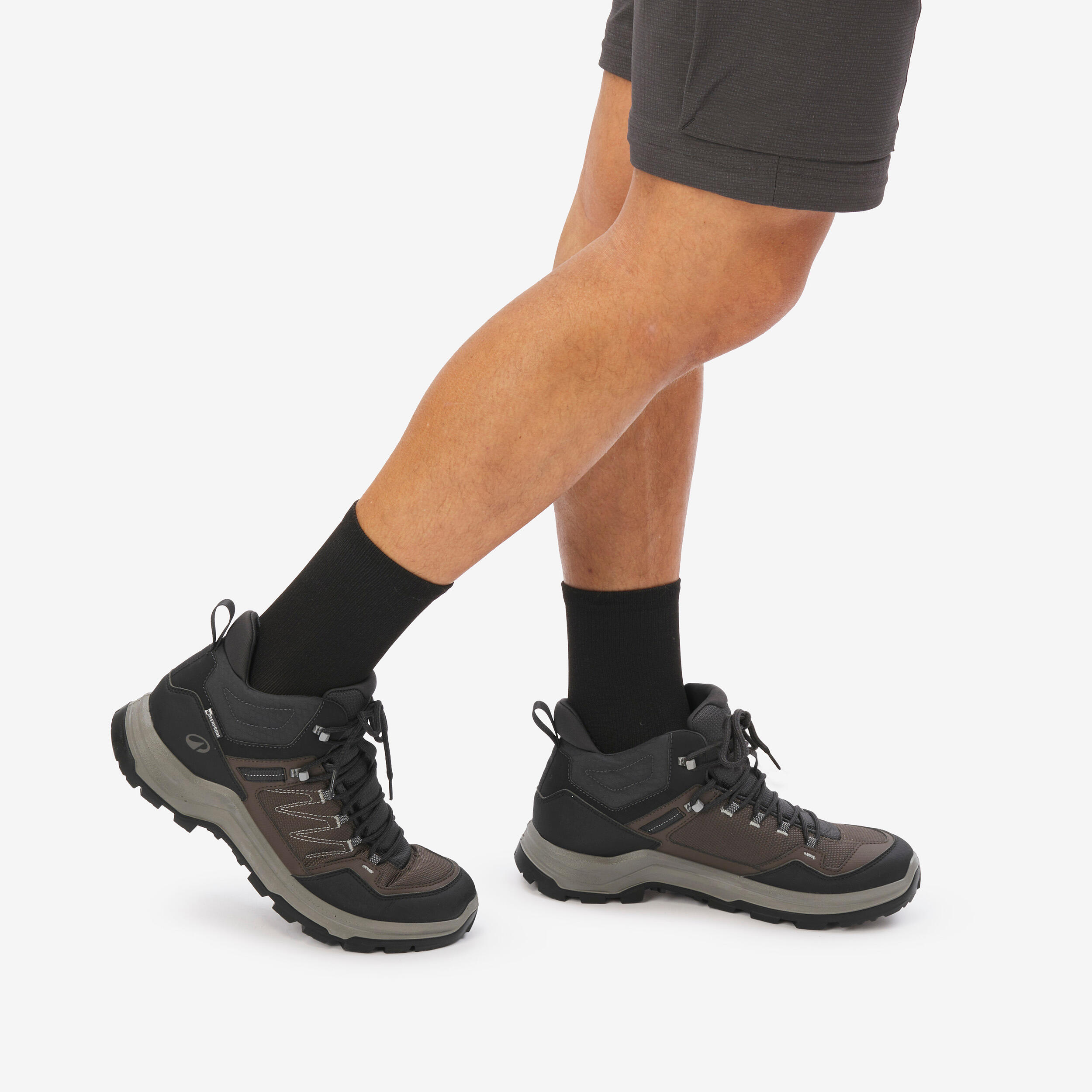 Wanderschuhe Herren wasserdicht - MH100 braun  6/7
