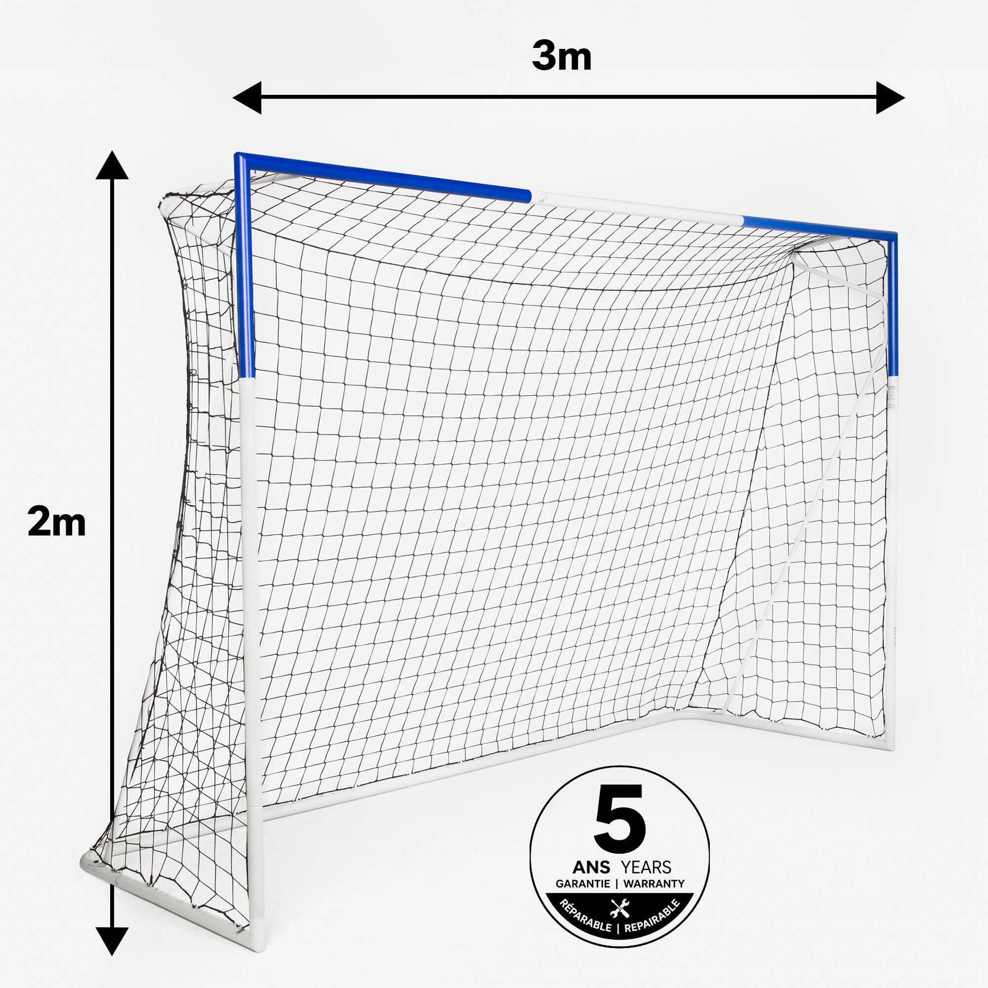 Football Goal (300 cm x 200 cm) Classic - White -  4