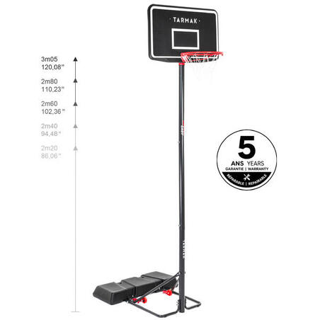 Баскетбольна стійка B100 Easy регульована від 2,20 до 3,05 м