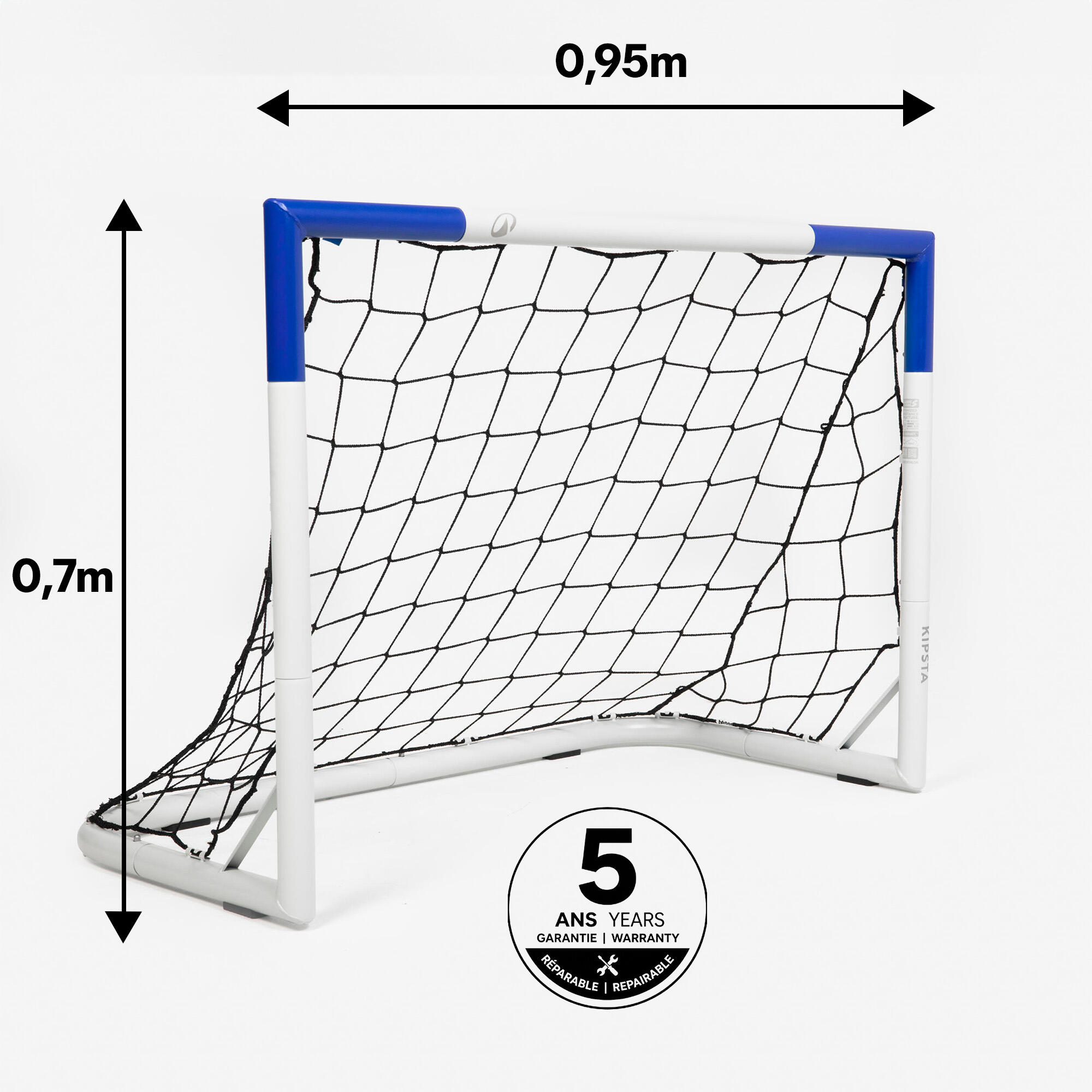 Soccer Goal Classic 500 Size S - Grey/Blue - KIPSTA