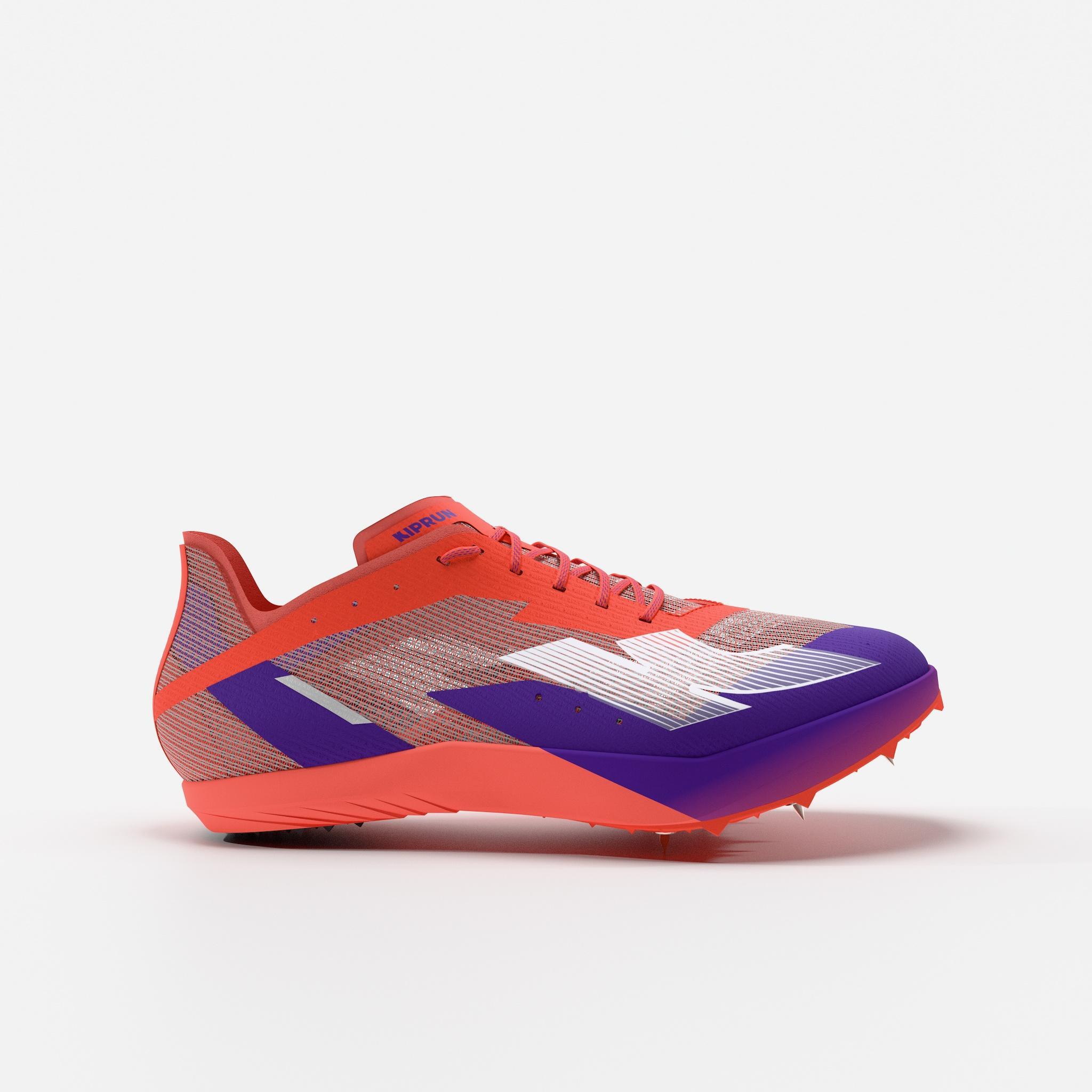 Zapatillas de clavos atletismo Kiprun Kipsonic - Naranja y Lila 9/9