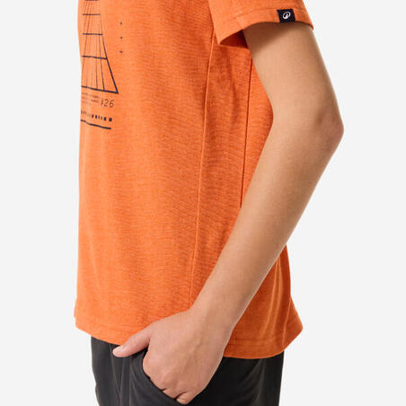 Футболка дитяча NH100 для гірського туризму 7-15 років помаранчева