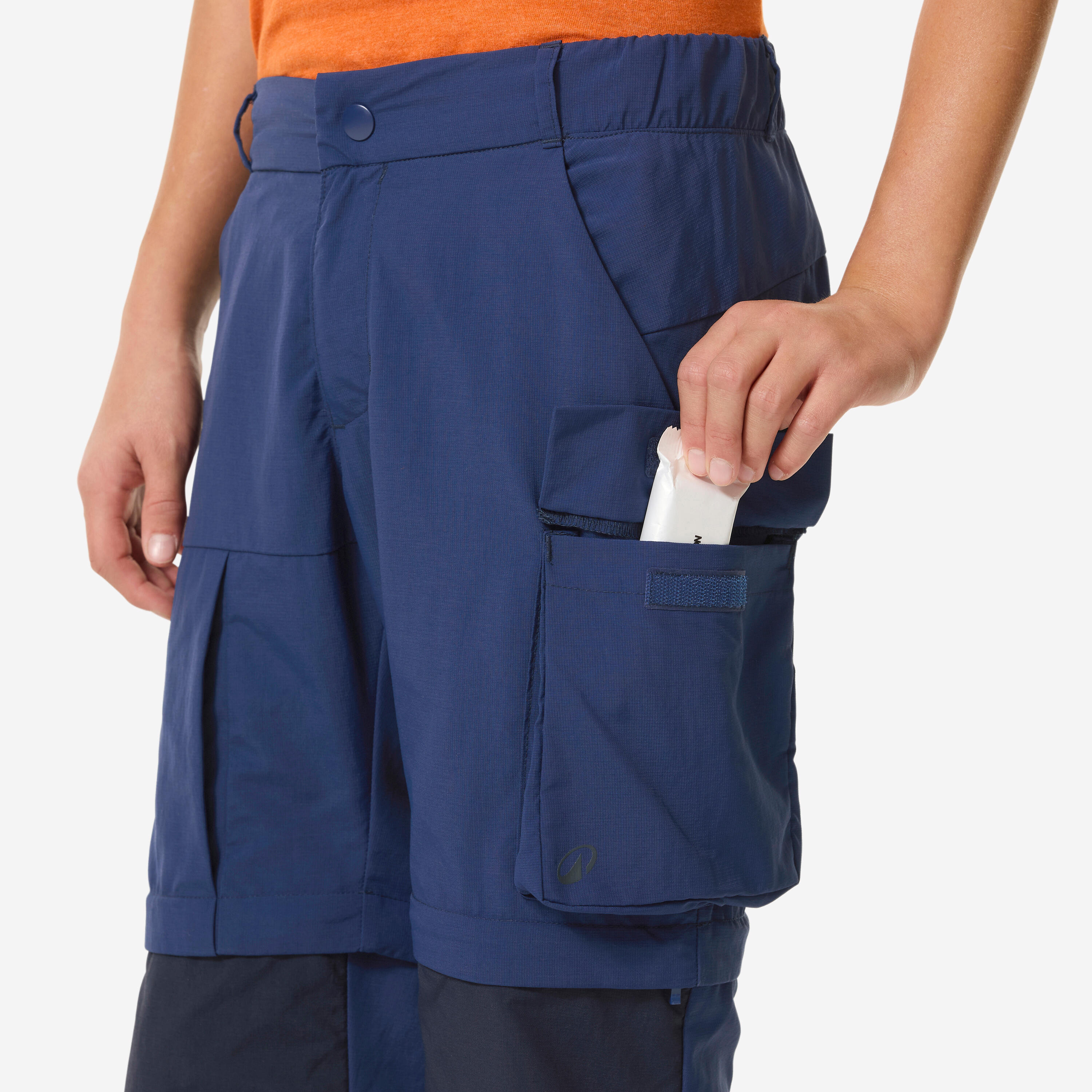 Afritsbare wandelbroek voor kinderen MH500 blauw 7-15 jaar 6/11