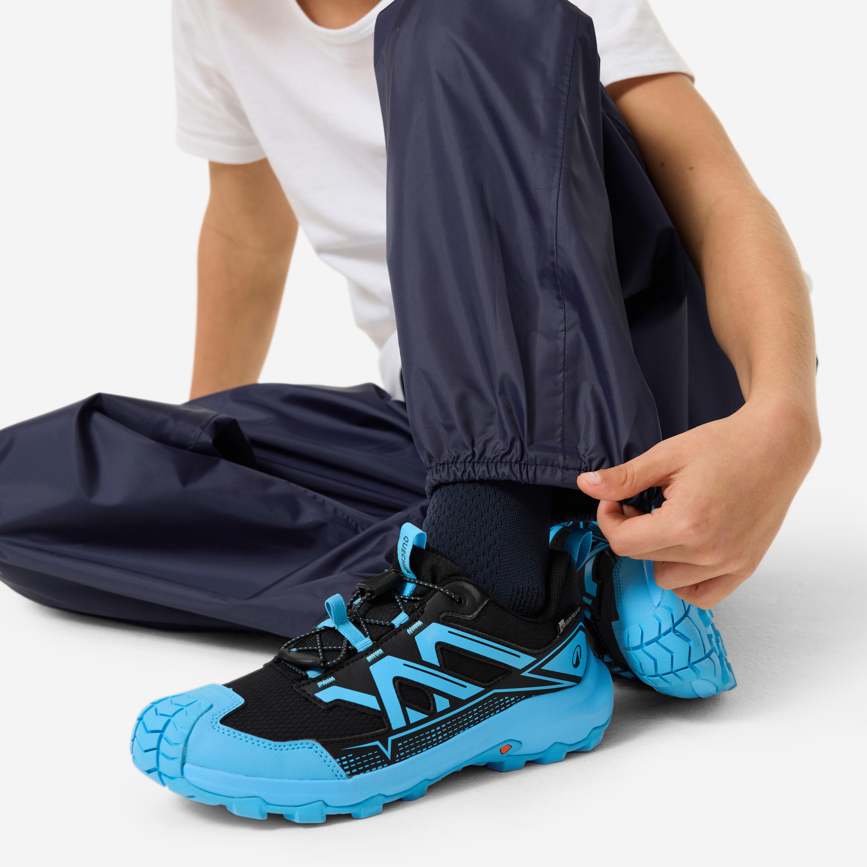 Kids’ Hiking Rain Pants, MH 100 Age 7–15 - QUECHUA