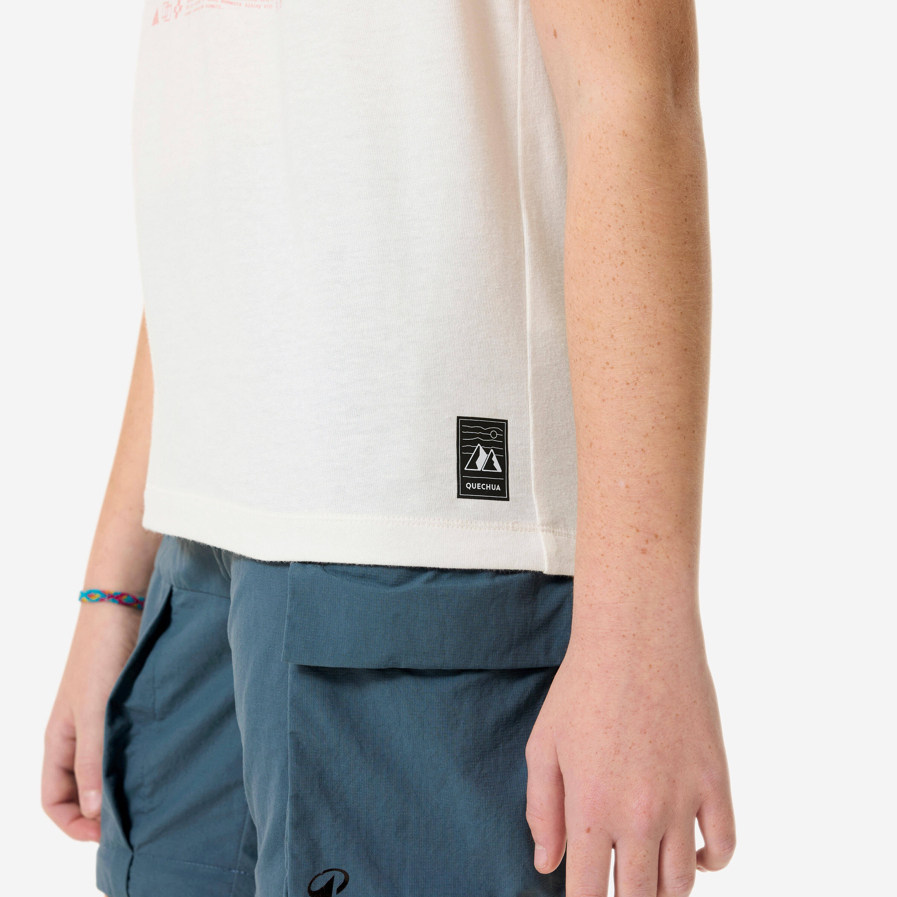 Kids’ hiking T-shirt, NH100 7-15 years - Twin White -  5