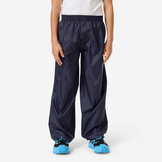 Rain Trousers Kids Hiking Lightweight Waterproof - Navy Blue