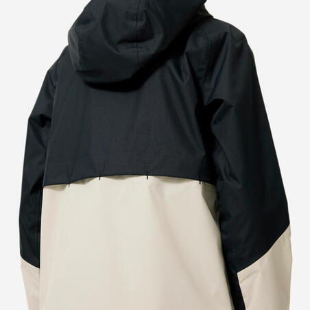 Куртка MH500 для туризму водонепроникна для дітей від 7 до 15 років сіра