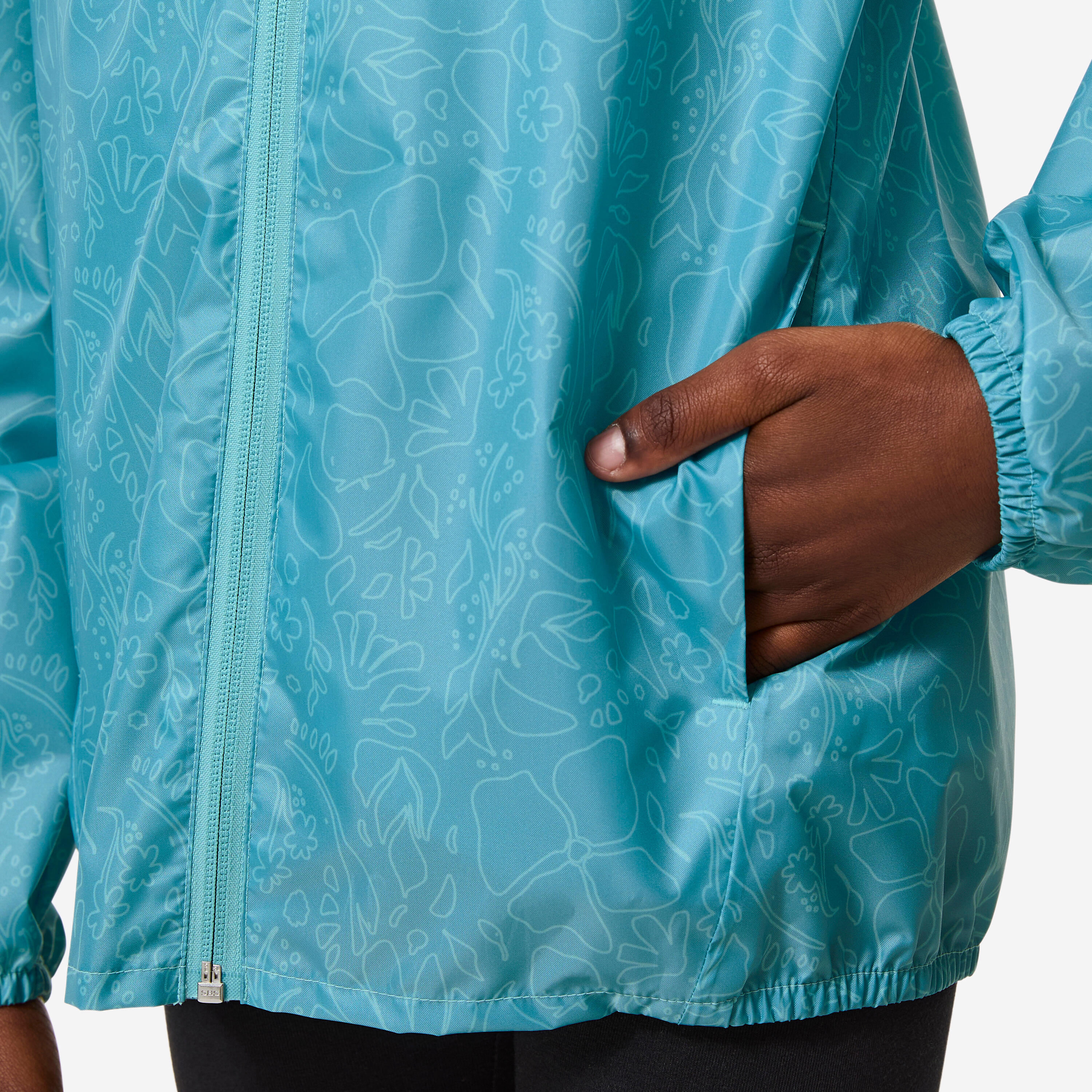 Veste imperméable de randonnée enfant 7-15 ans, MH100 zip bleu 6/8