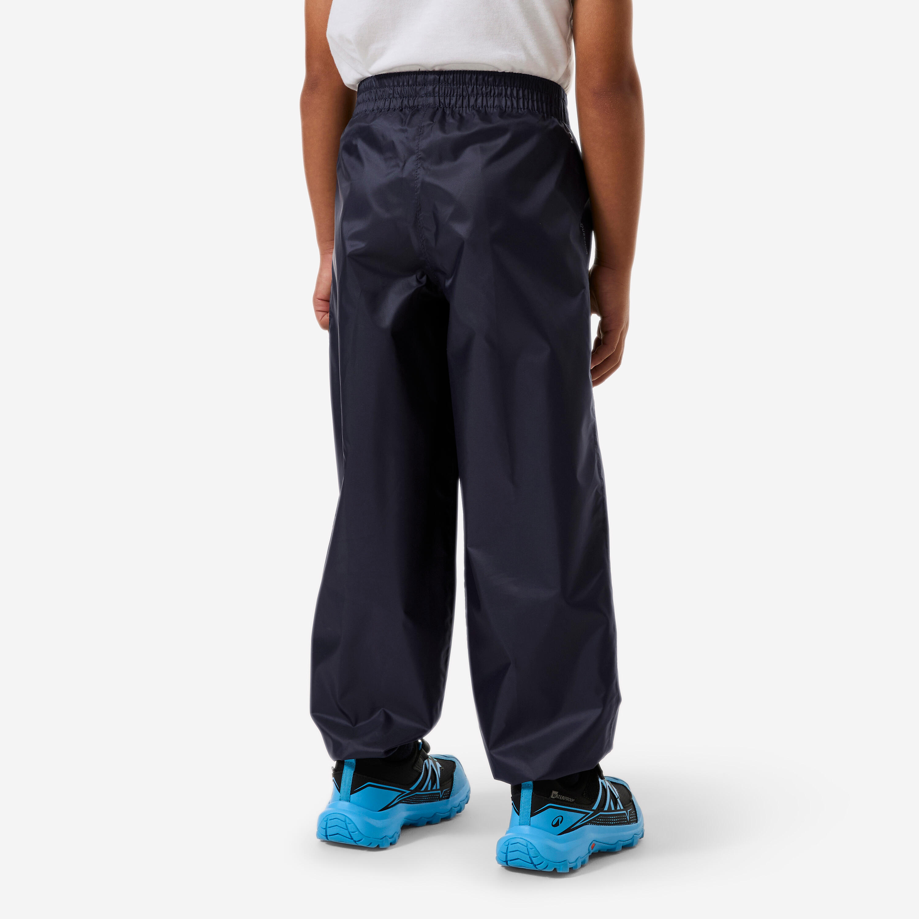 Surpantalon de randonnée imperméable enfant – MH 100 bleu - QUECHUA