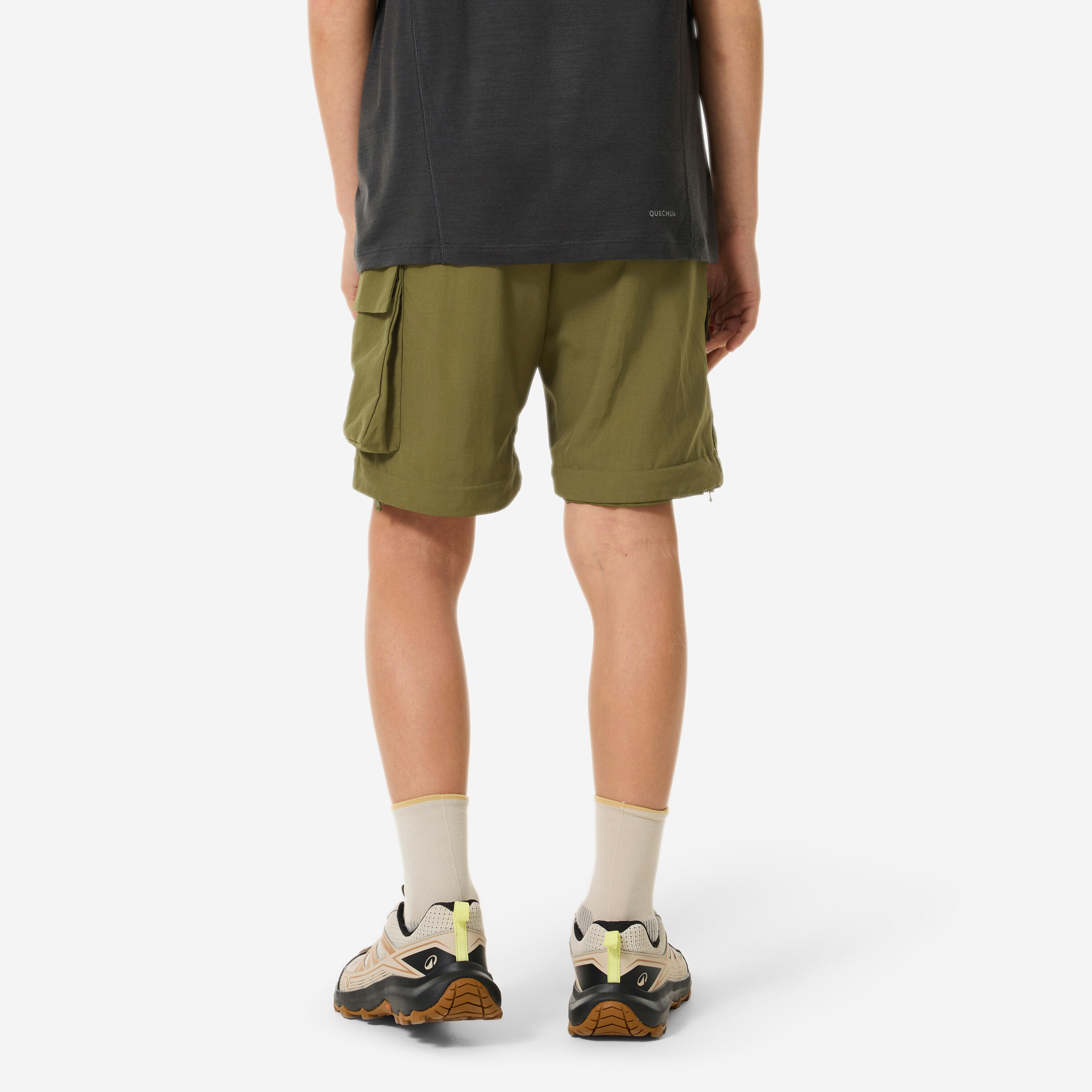 Pantalon de randonnée convertible enfant, MH 500 6/15