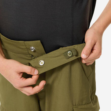 Штани модульні дитячі MH500 для гірського туризму зелені