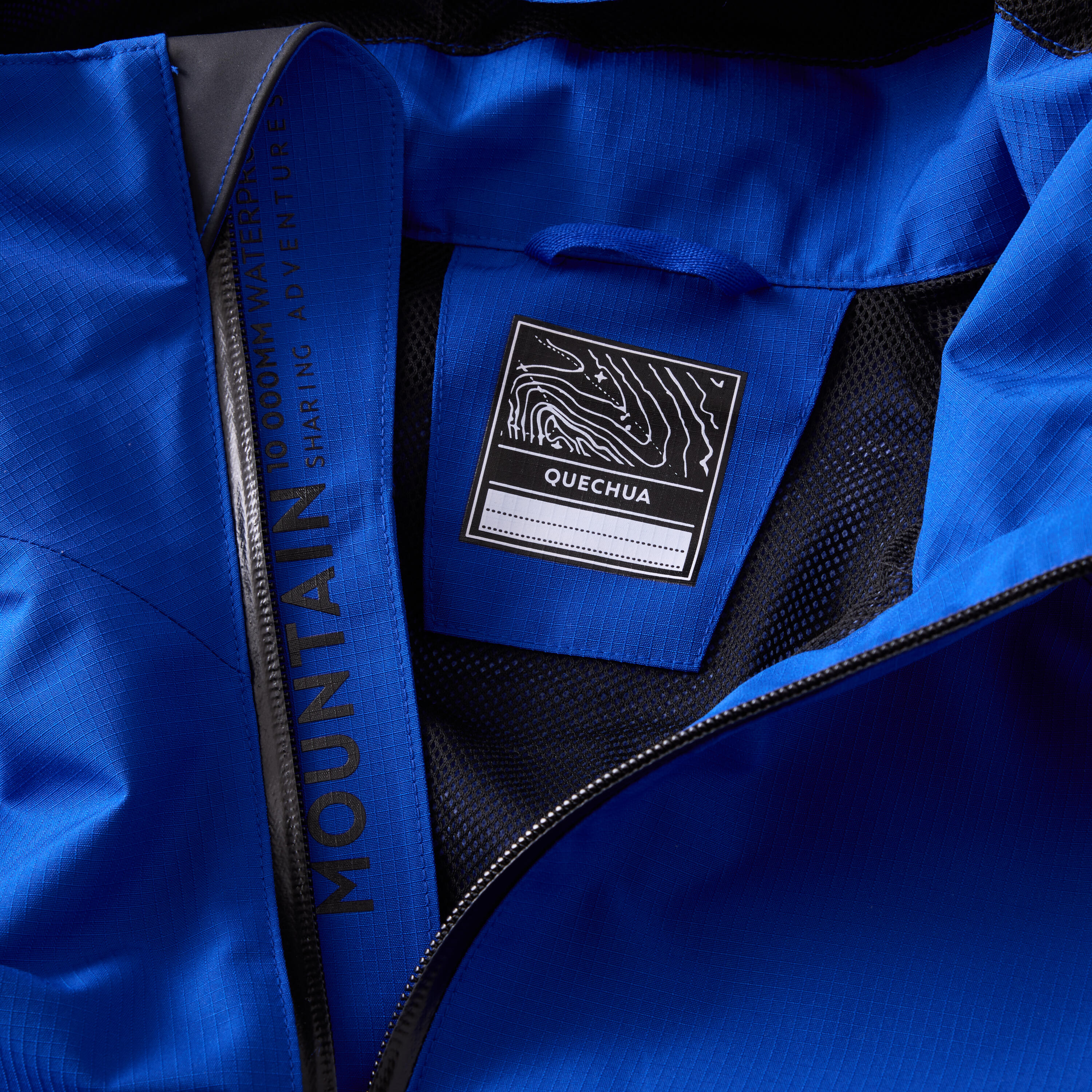Veste de randonnée montagne imperméable légère enfant 7-15 ans, MH900 bleu 9/12