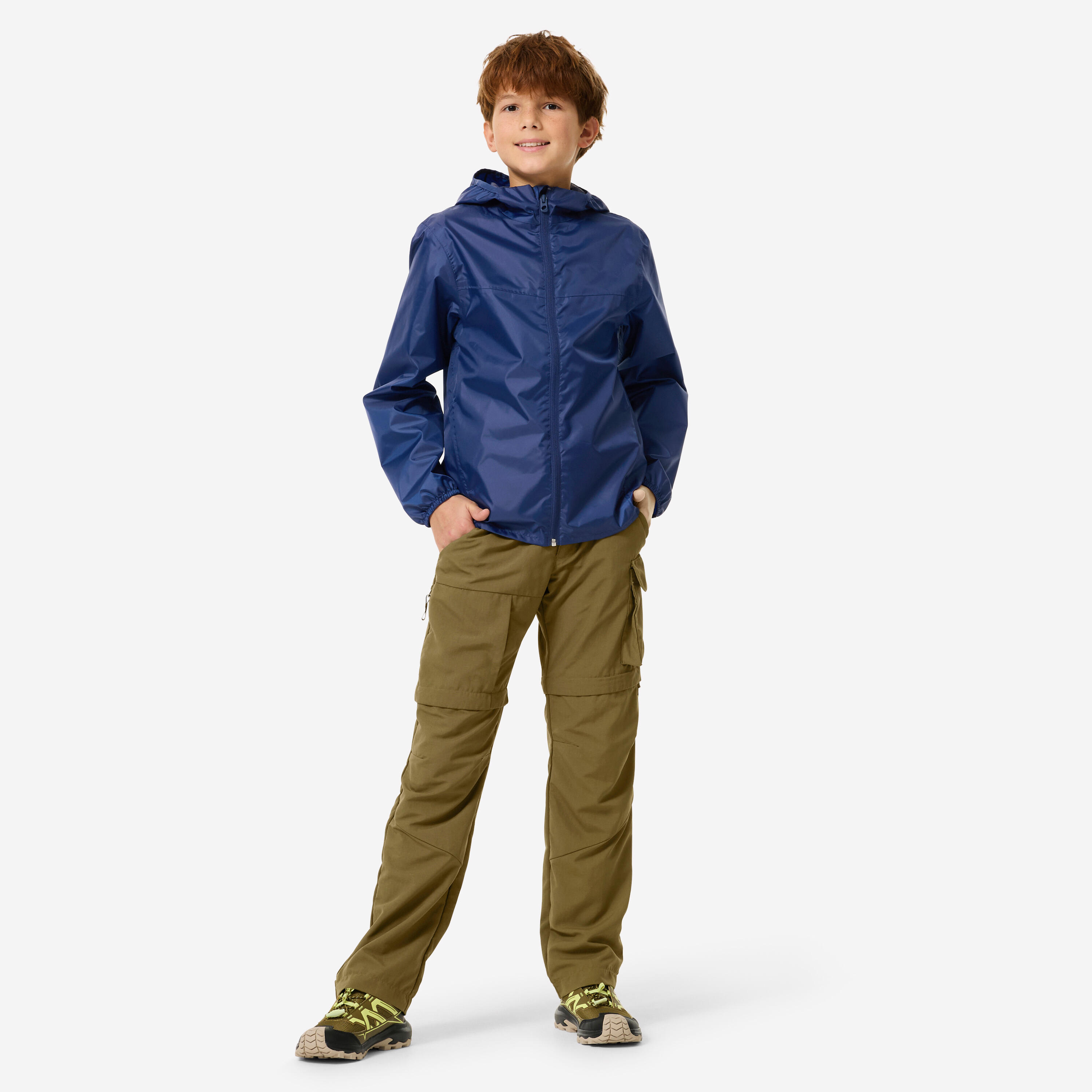 Kids’ Waterproof Hiking Jacket, MH 100 Zip TW - QUECHUA
