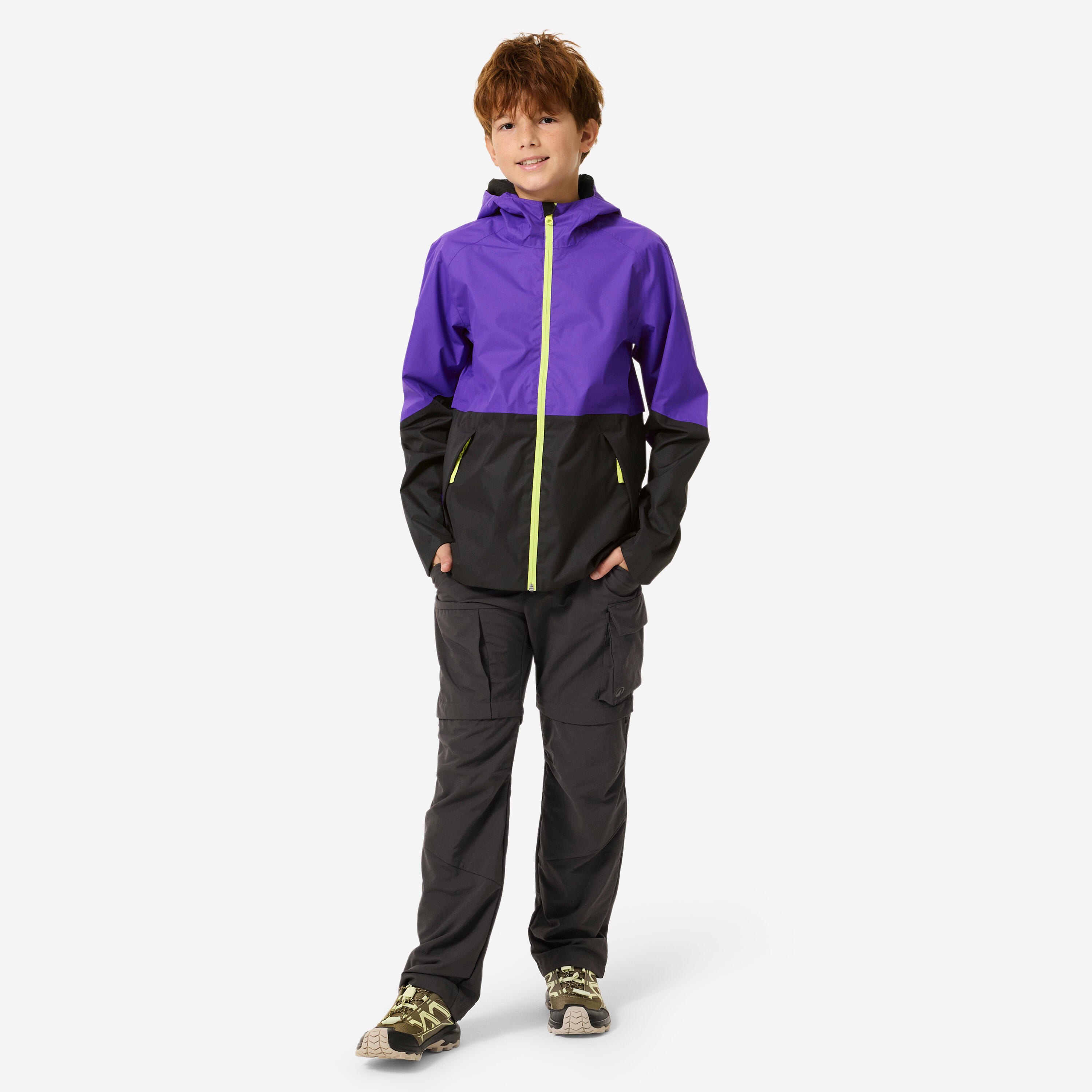 Manteau de randonnée imperméable enfant, MH 500 Âge 7-15 ans 2/10