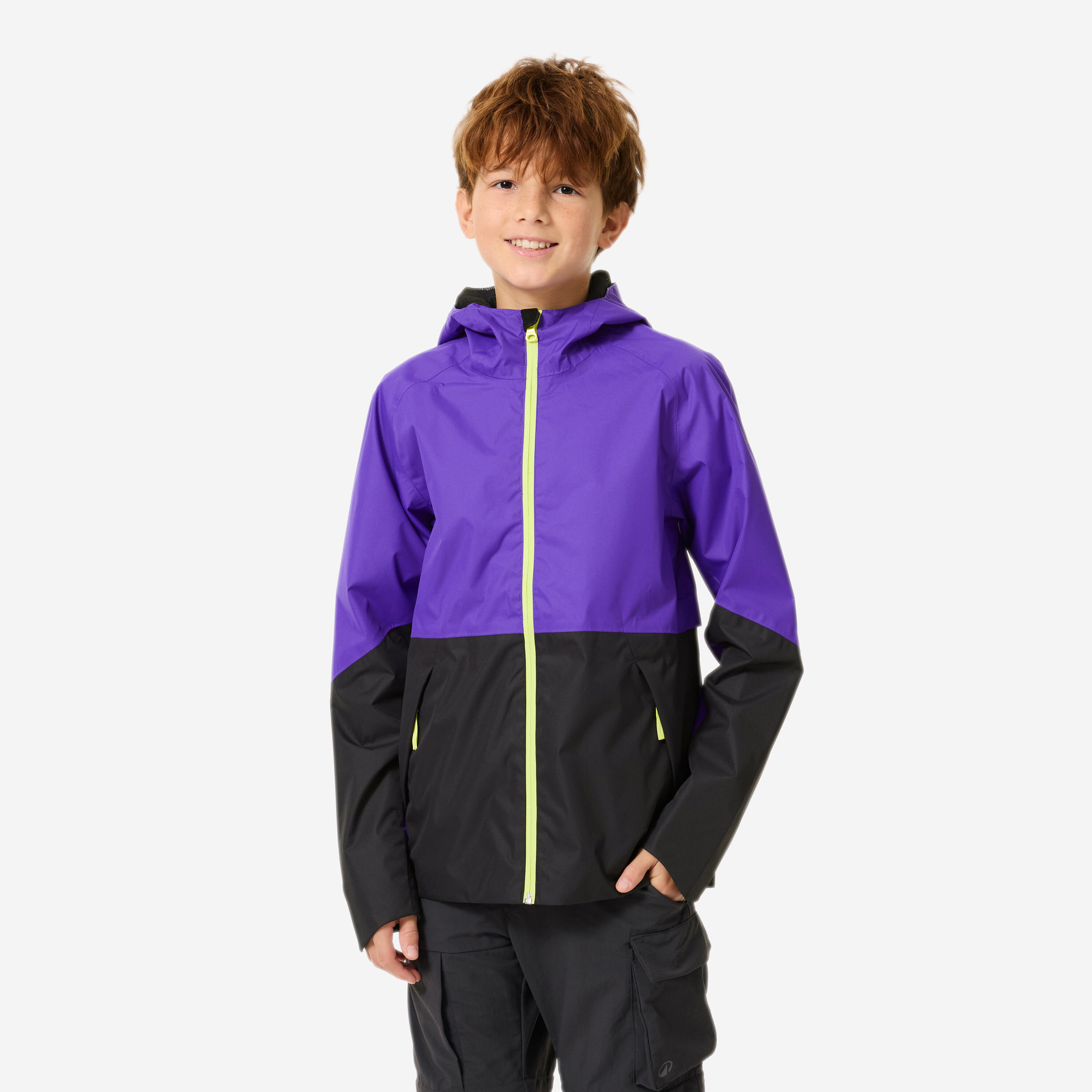 quechua Kids’ waterproof hiking jacket, MH500 7-15 years - Twin Purple-picture-12