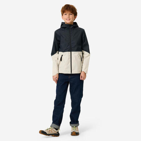 Куртка MH500 для туризму водонепроникна для дітей від 7 до 15 років сіра