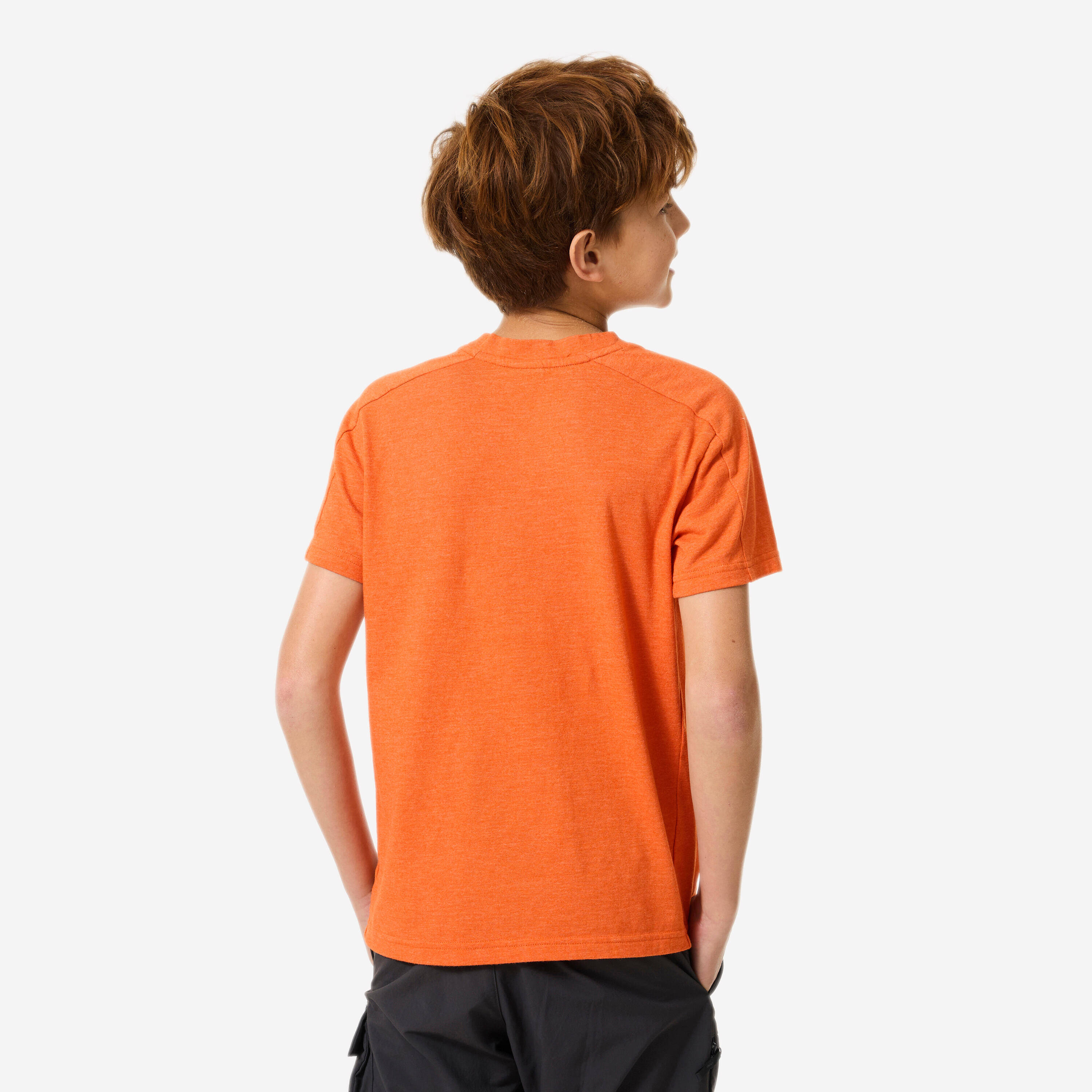 Kids’ hiking T-shirt, NH100 7-15 years - Twin Orange -  3
