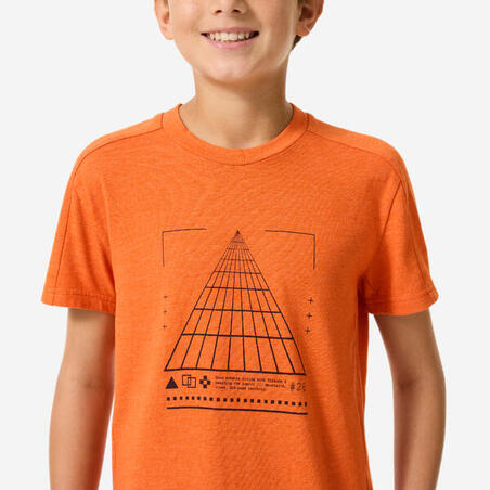 Футболка дитяча NH100 для гірського туризму 7-15 років помаранчева
