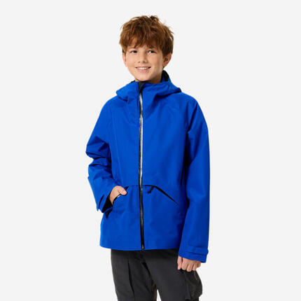 Veste de randonnée montagne imperméable légère enfant 7-15 ans, MH900 noir
