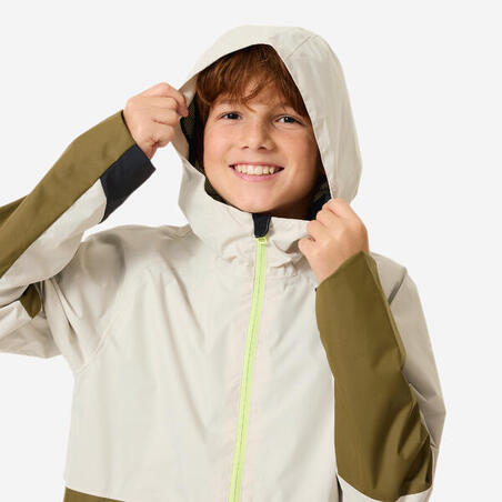 Куртка дитяча MH500 для туризму водонепроникна 7-15 років бежева