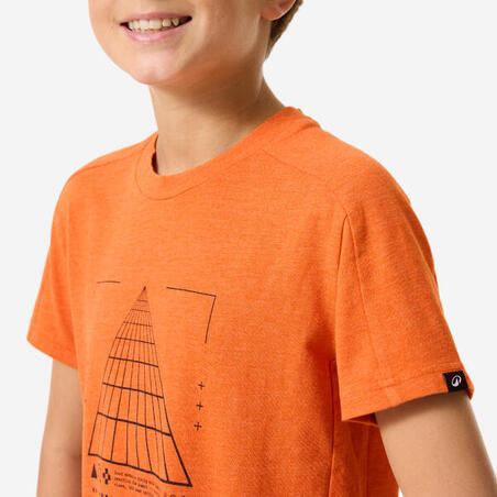 Футболка дитяча NH100 для гірського туризму 7-15 років помаранчева