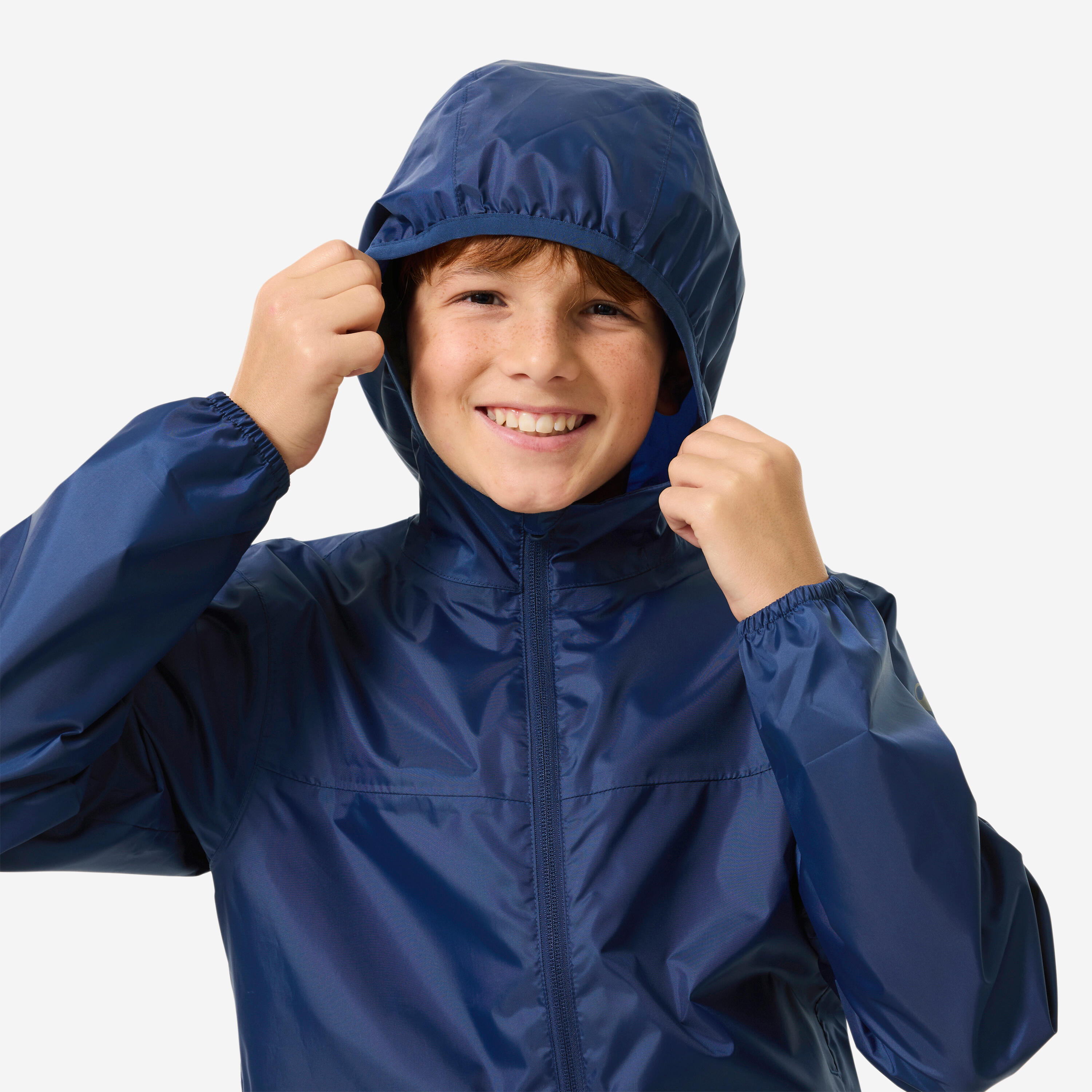 Kids’ Waterproof Hiking Jacket, MH 100 Zip TW - QUECHUA