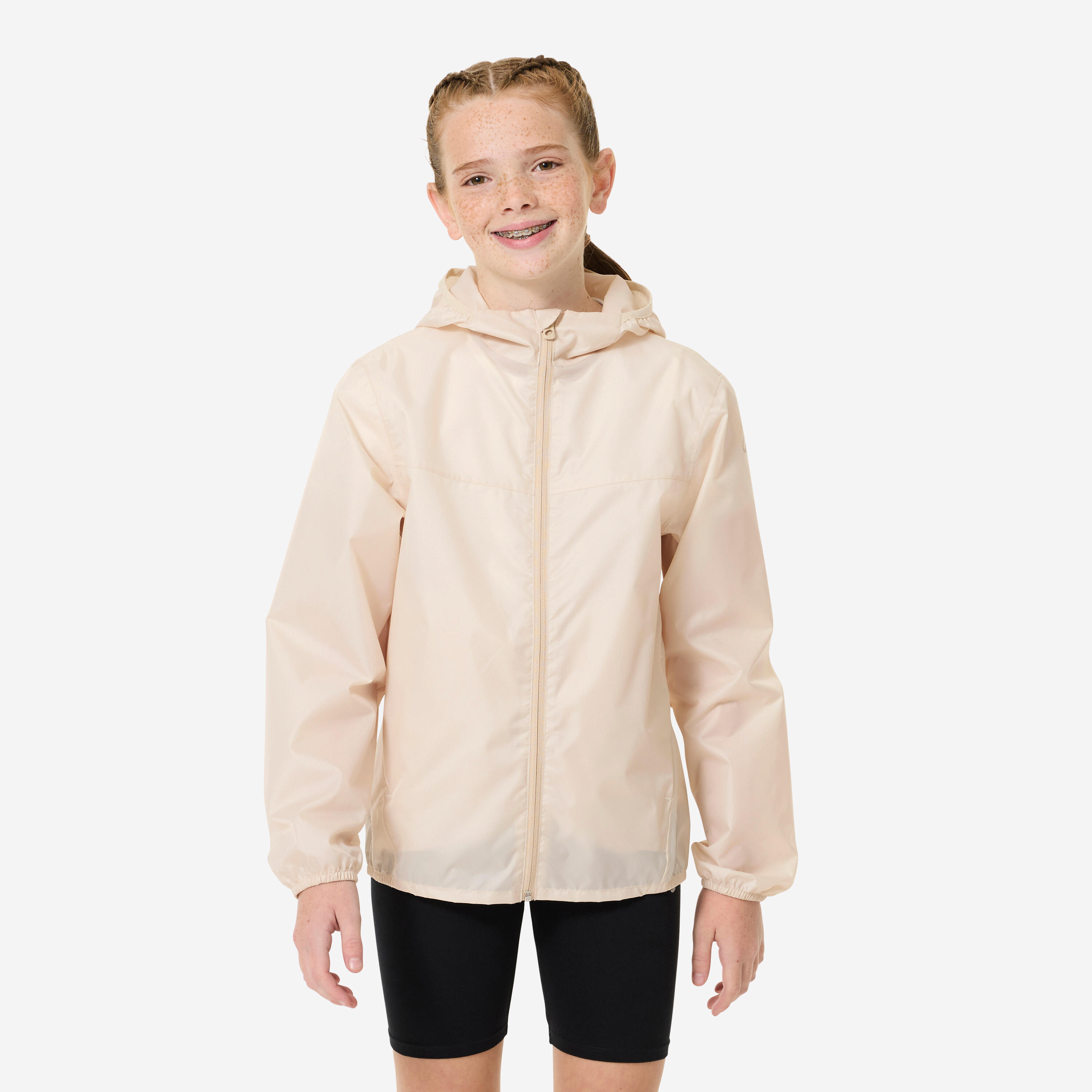 quechua Juniors’ waterproof hiking jacket, 7-15 years, MH100 Zip - Beige-picture-18