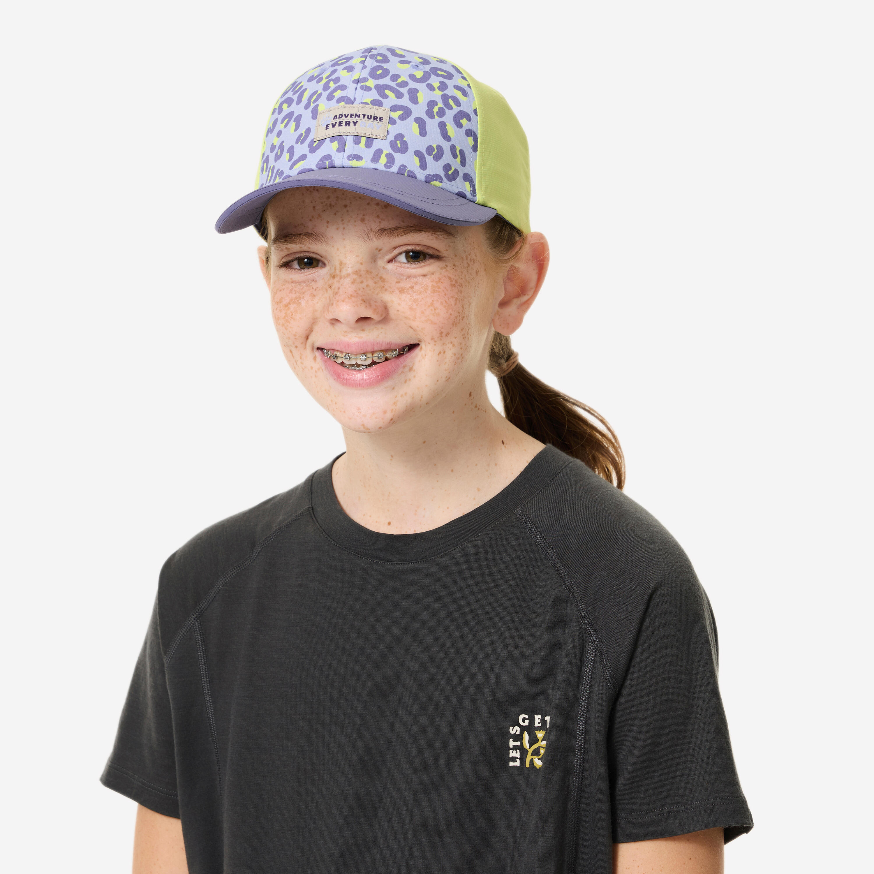 Casquette de randonnée 7-15 ans enfant, MH100 violet 2/8