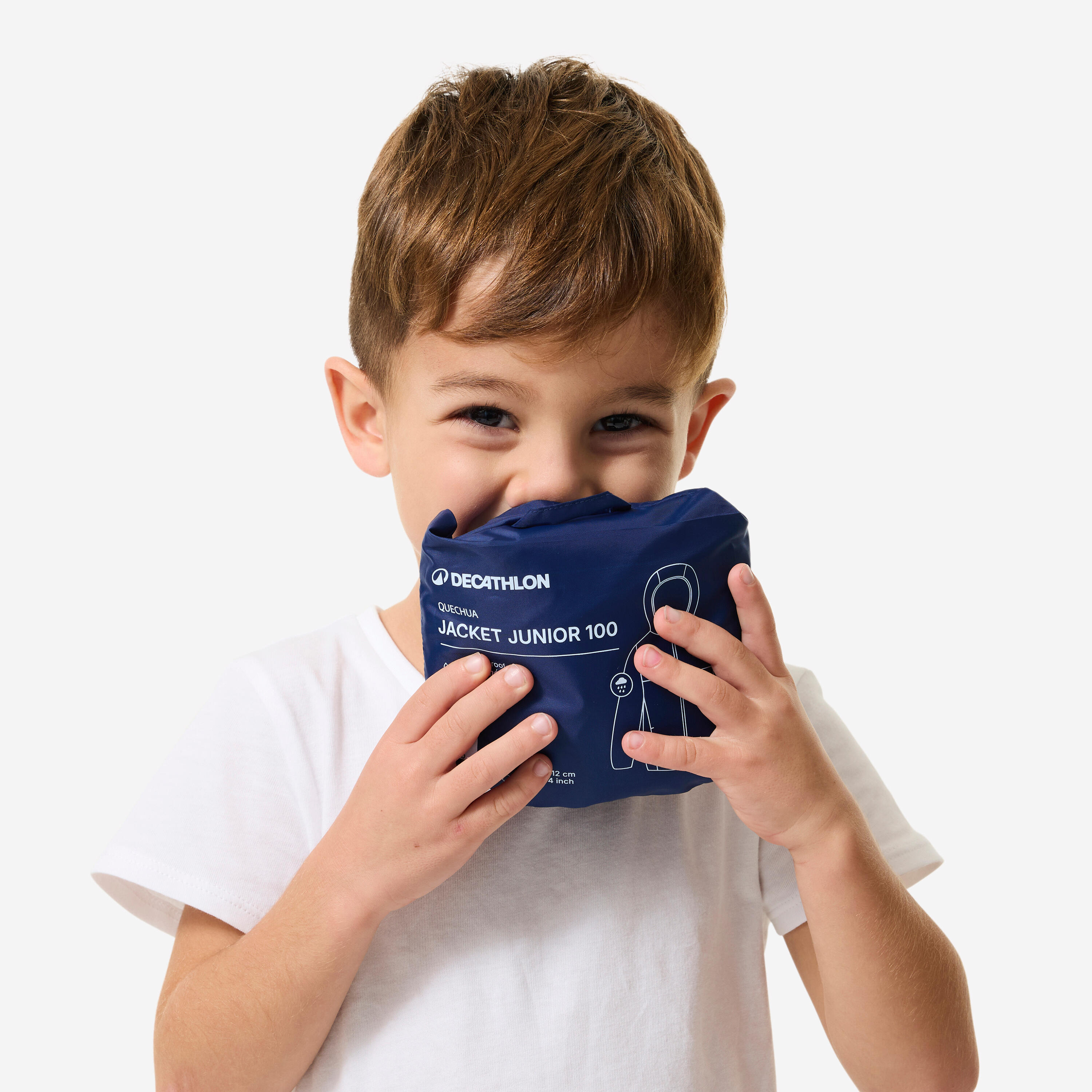 Kids’ Waterproof Hiking Jacket, MH 100 - QUECHUA