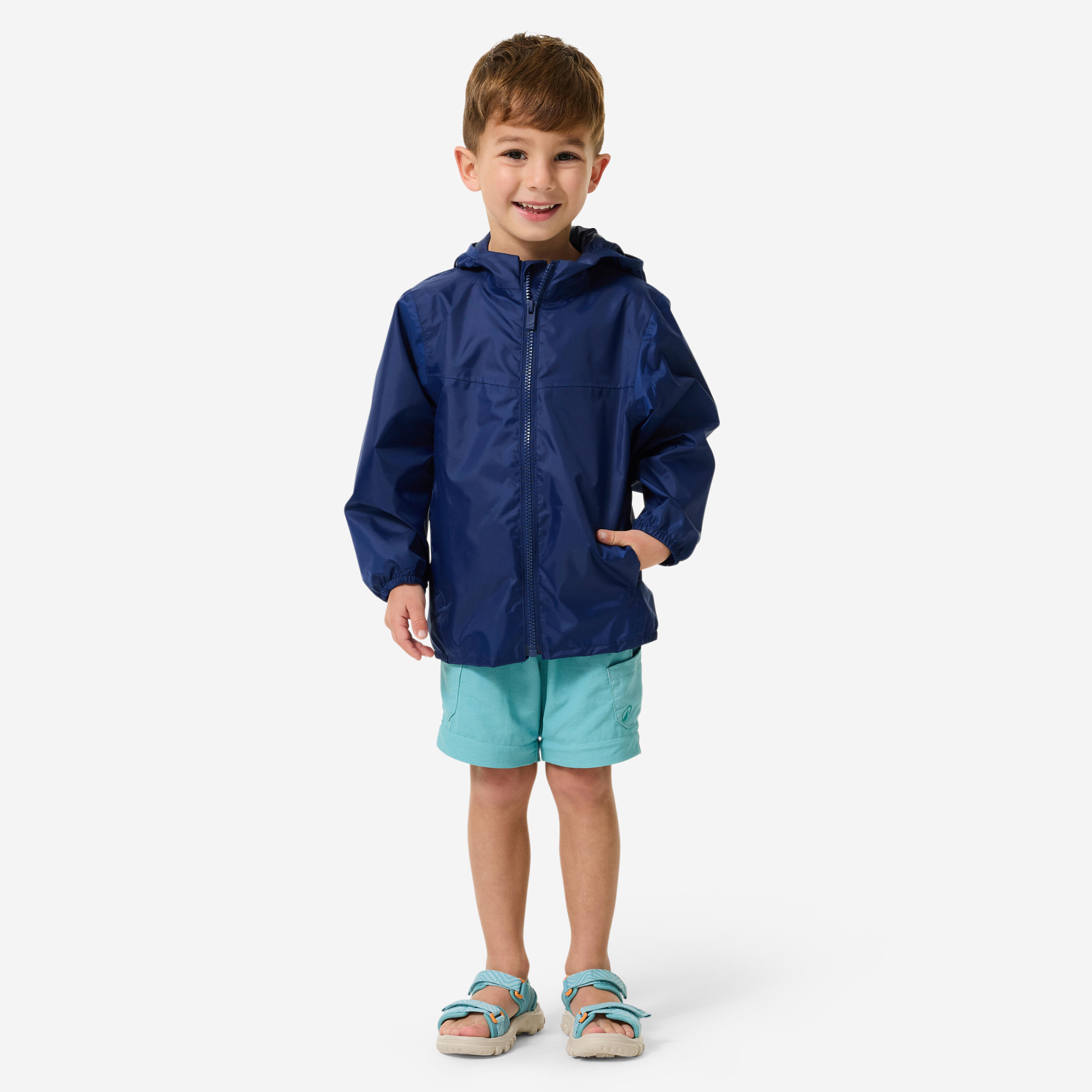 Kids’ Waterproof Hiking Jacket, MH 100 - QUECHUA