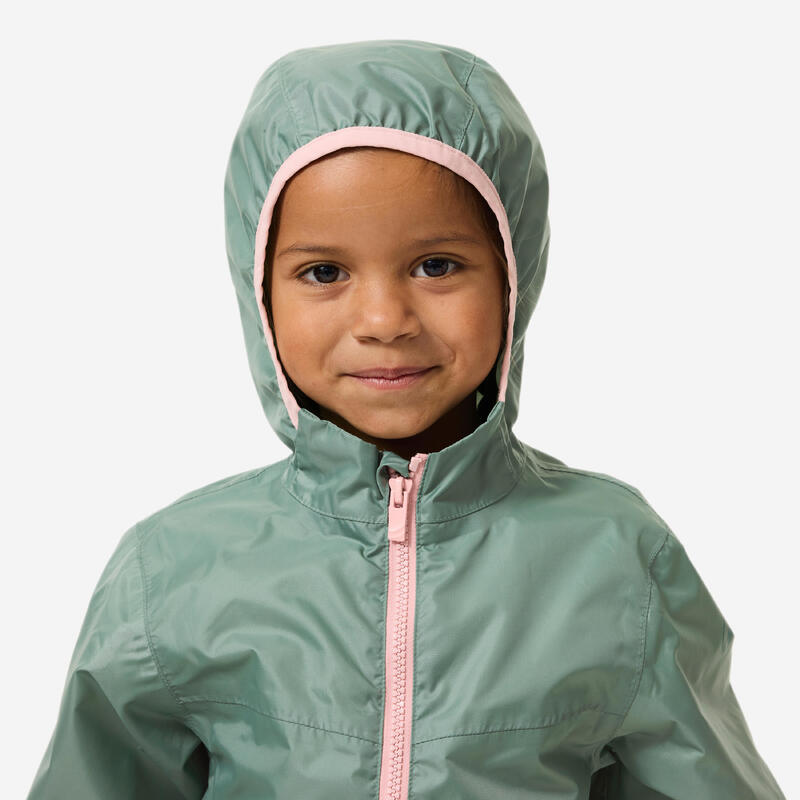 Dětská turistická nepromokavá bunda MH 100 Kid 2–6 let 