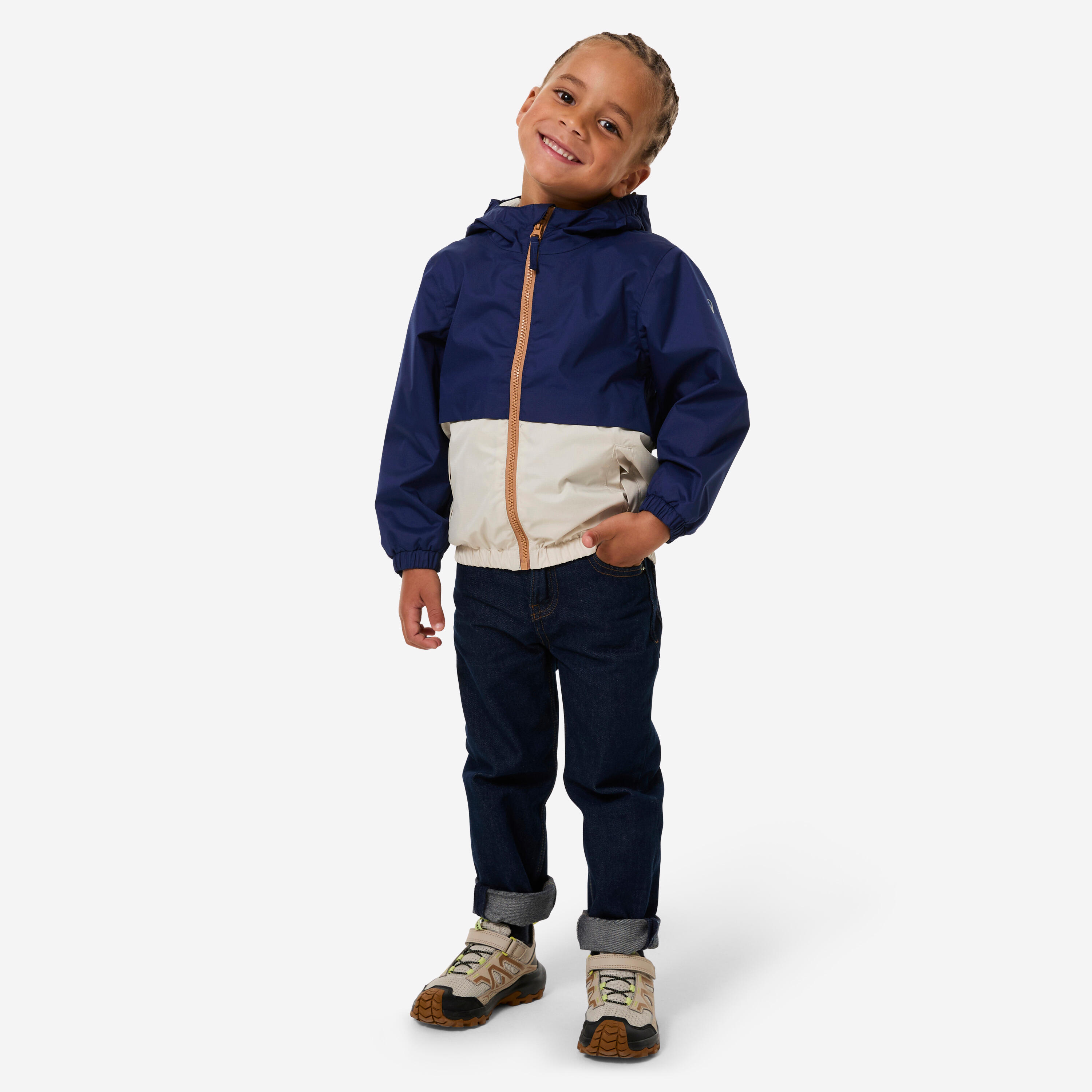 Kids’ Waterproof Hiking Jacket, MH 500 Age 2–6 - QUECHUA