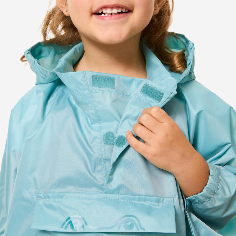 Poncho impermeabil Drumeție MH100 Albastru Copii