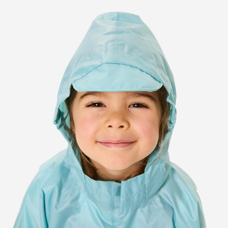 Poncho impermeabil Drumeție MH100 Albastru Copii