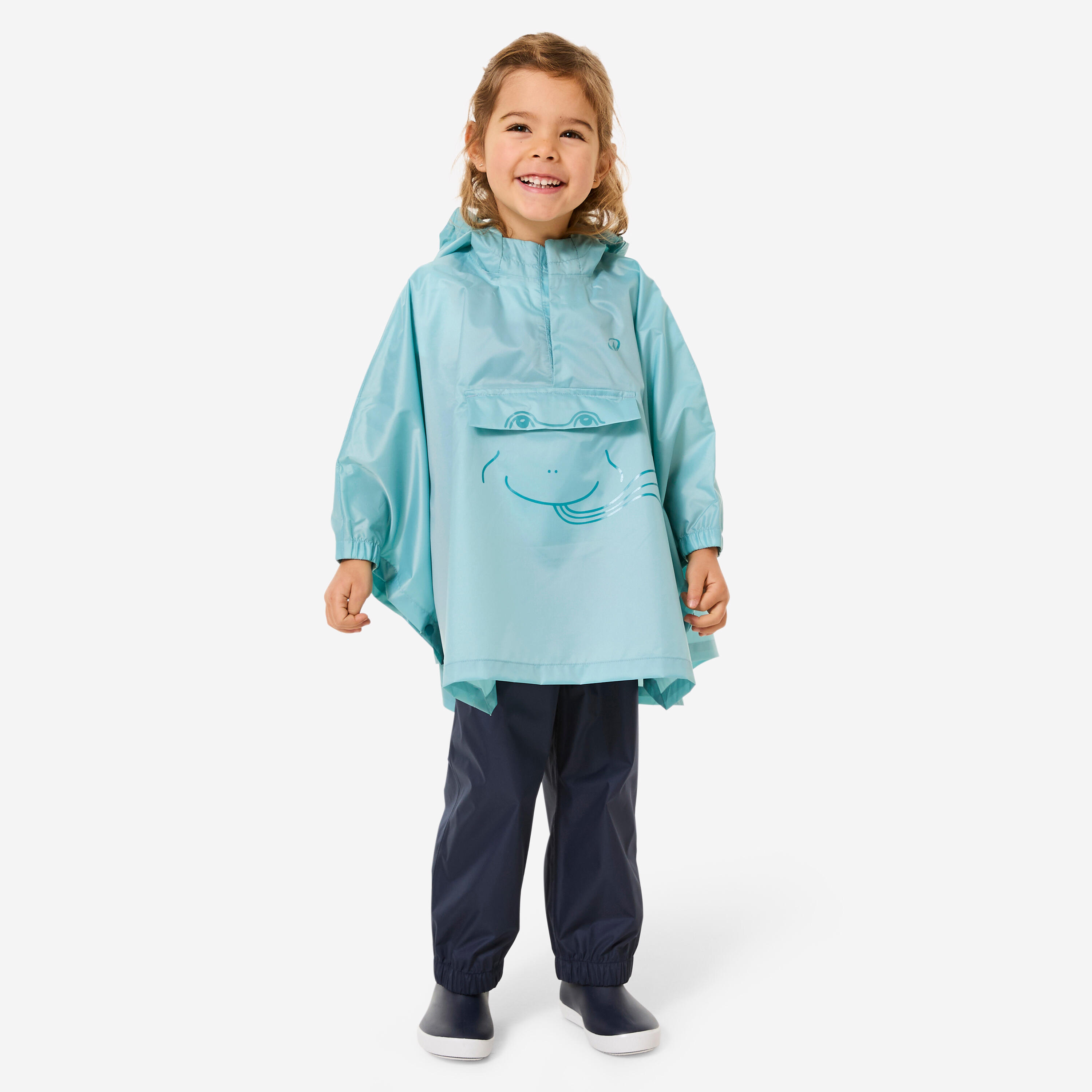Wasserdichter Kinder-Wanderponcho, MH100 kid Blau 4/10