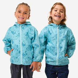 Veste de randonnée imperméable enfant, MH100 zip kid vert