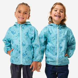Chaqueta impermeable de senderismo niños 2-6 años, MH100 zip kid azul