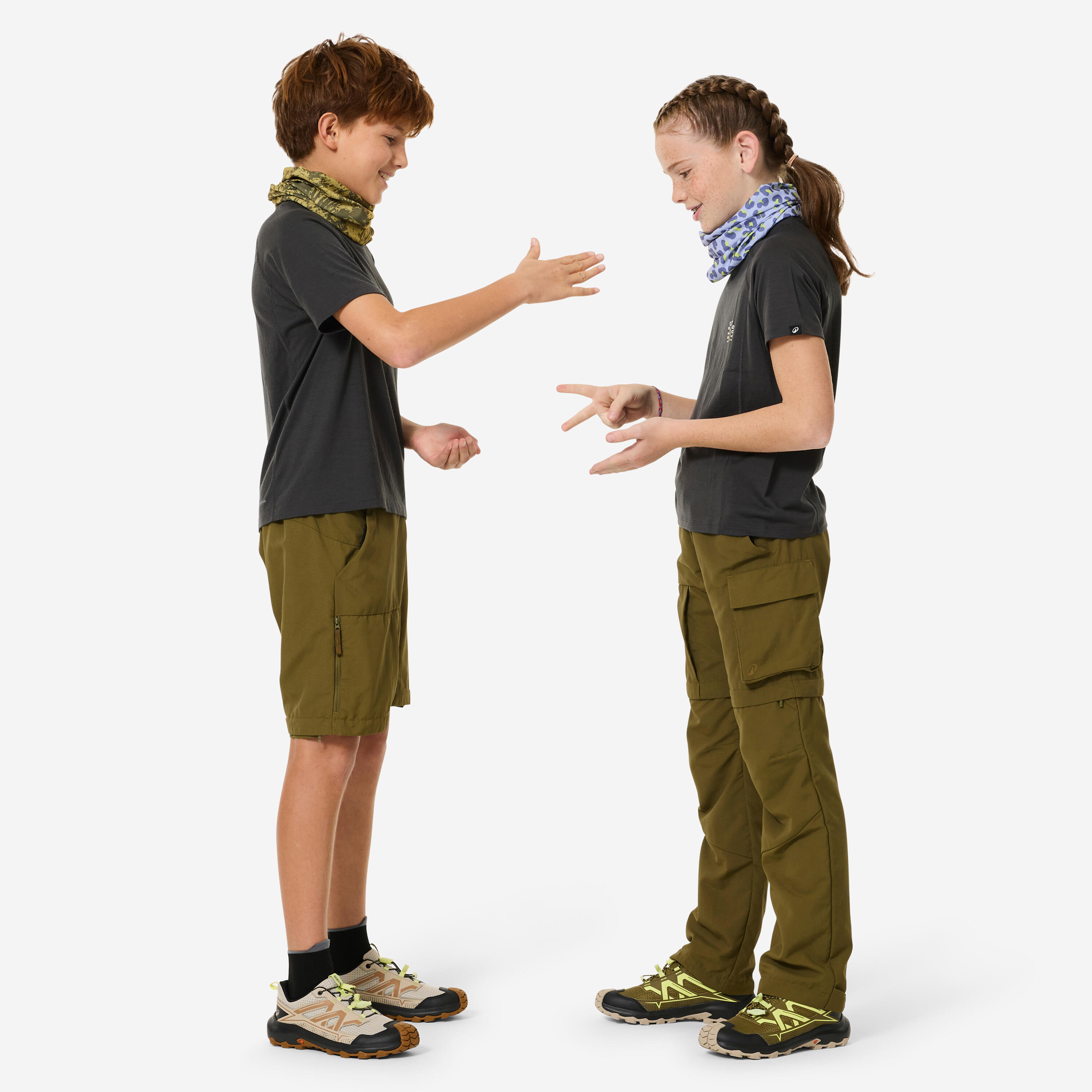 Pantalon de randonnée convertible enfant, MH 500 14/15