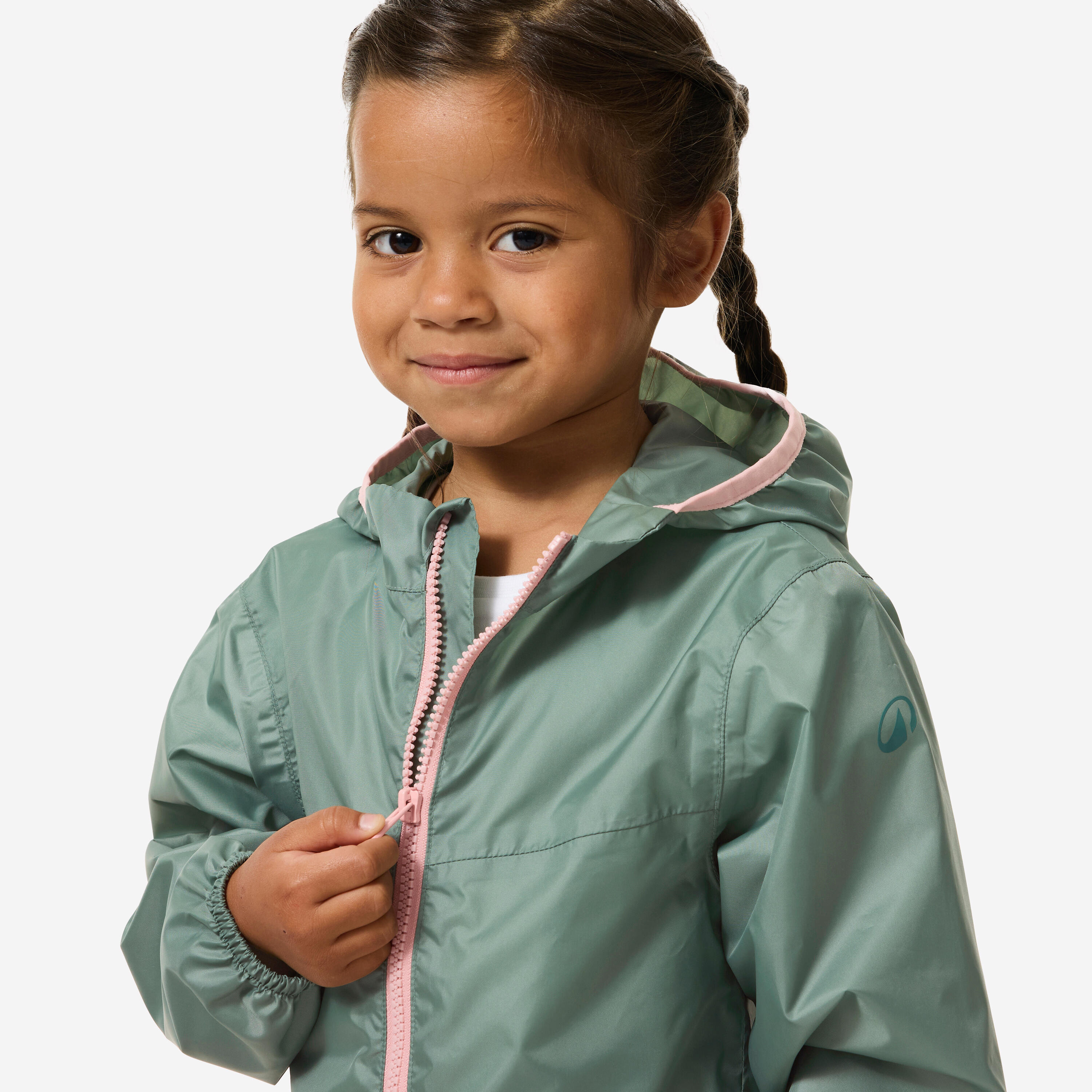 Manteau de randonnée imperméable enfant, MH 100 6/8