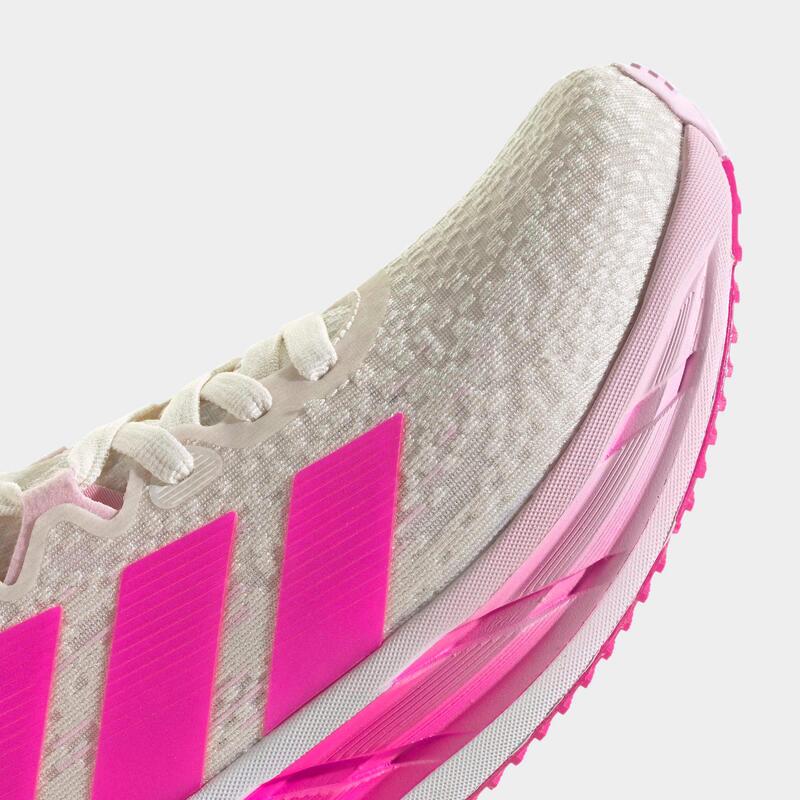 Încălțăminte de alergare cu amortizare stabilă ADIDAS ADISTAR 4 Alb-Roz Damă