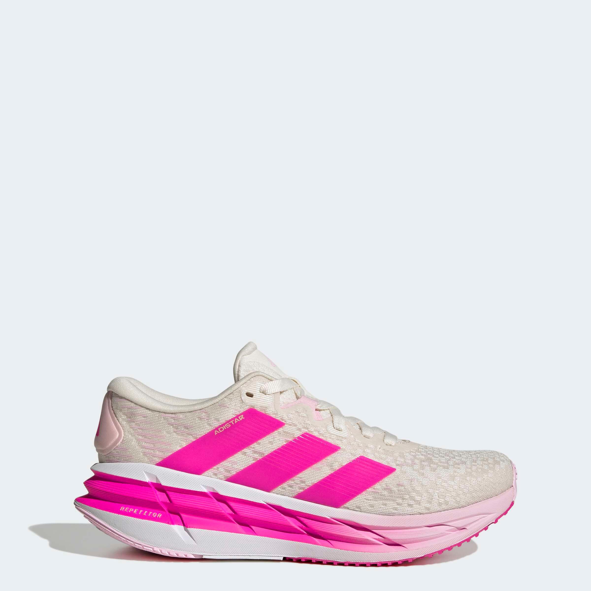 Stabiler gedämpfter Laufschuh für Frauen, adidas Adistar 4 weiss rosa 8/9